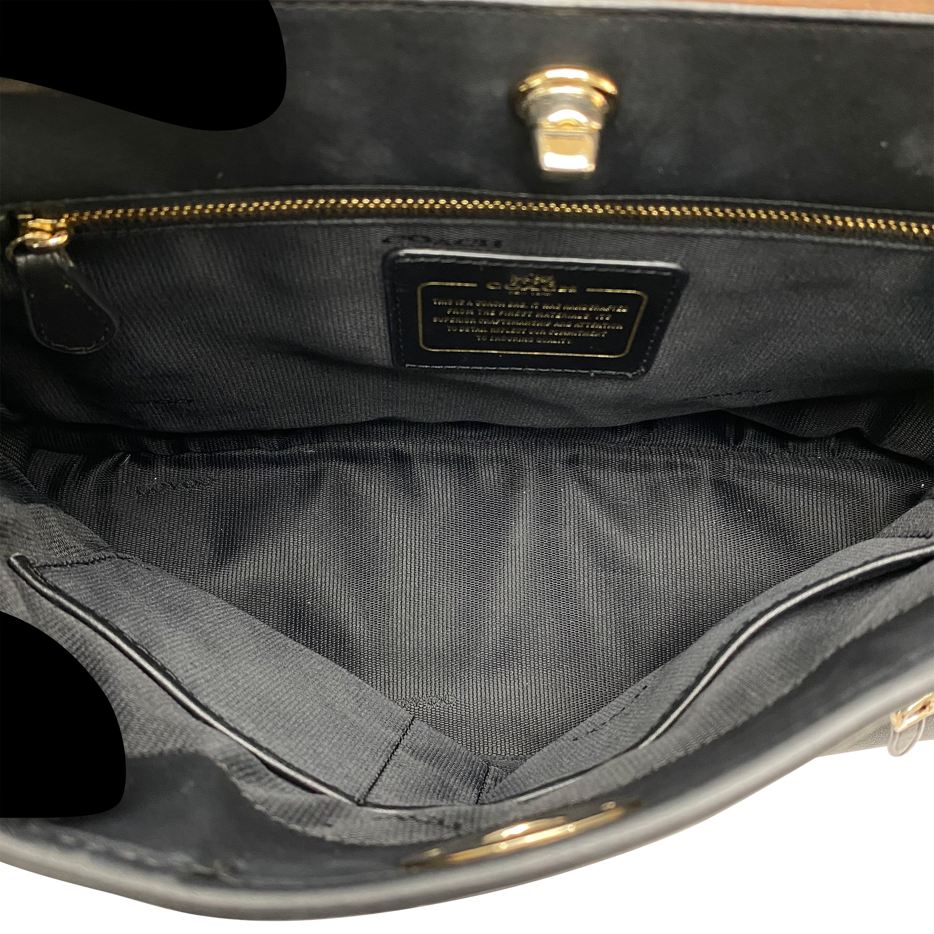 Bolsa Coach Couro Preta
