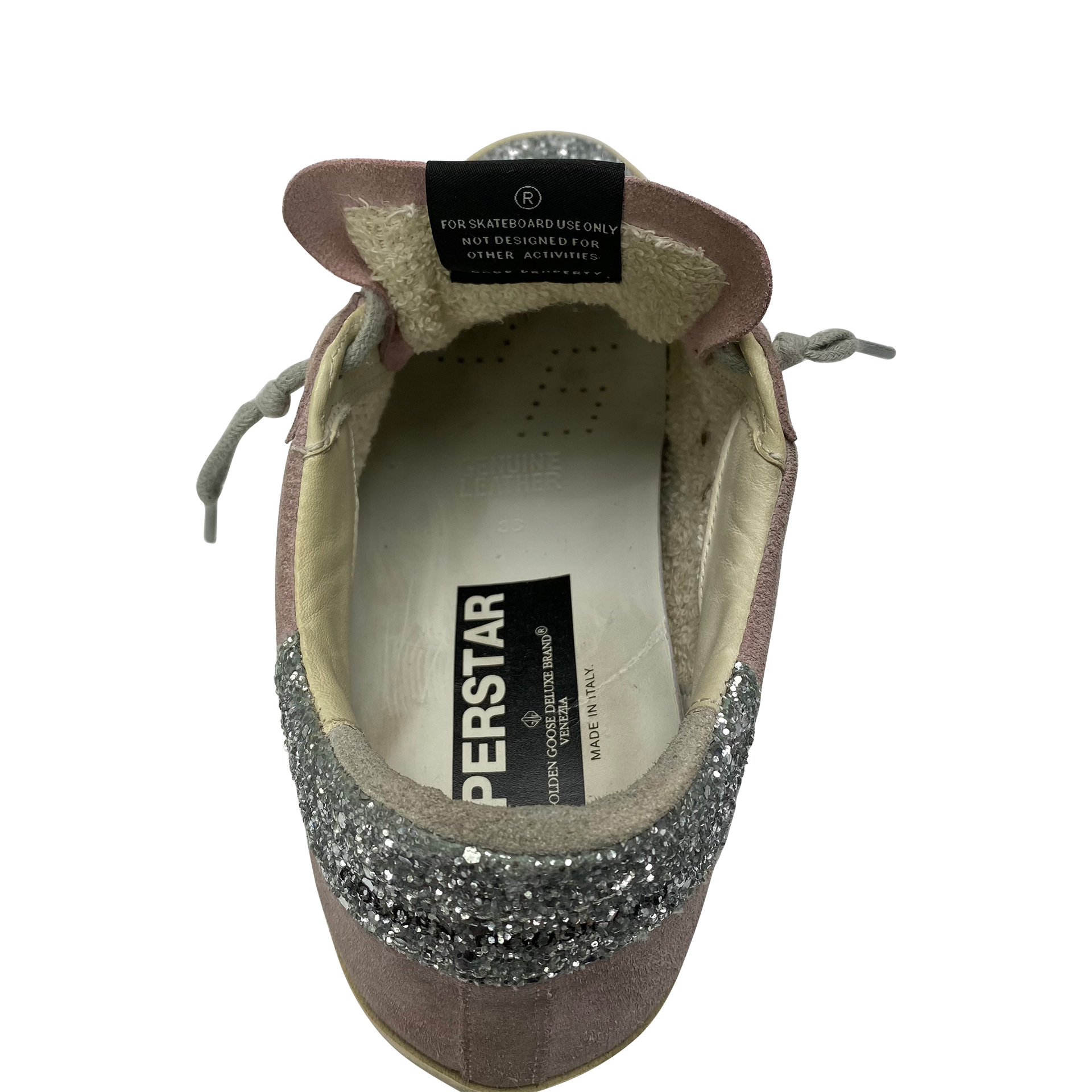 Tênis Golden Goose Superstar Glitter Prata