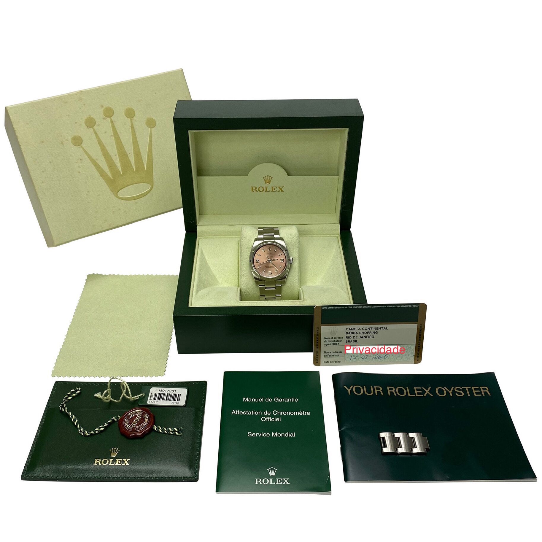 Relógio Rolex Oyster Perpetual Air-King Rosa - 114210