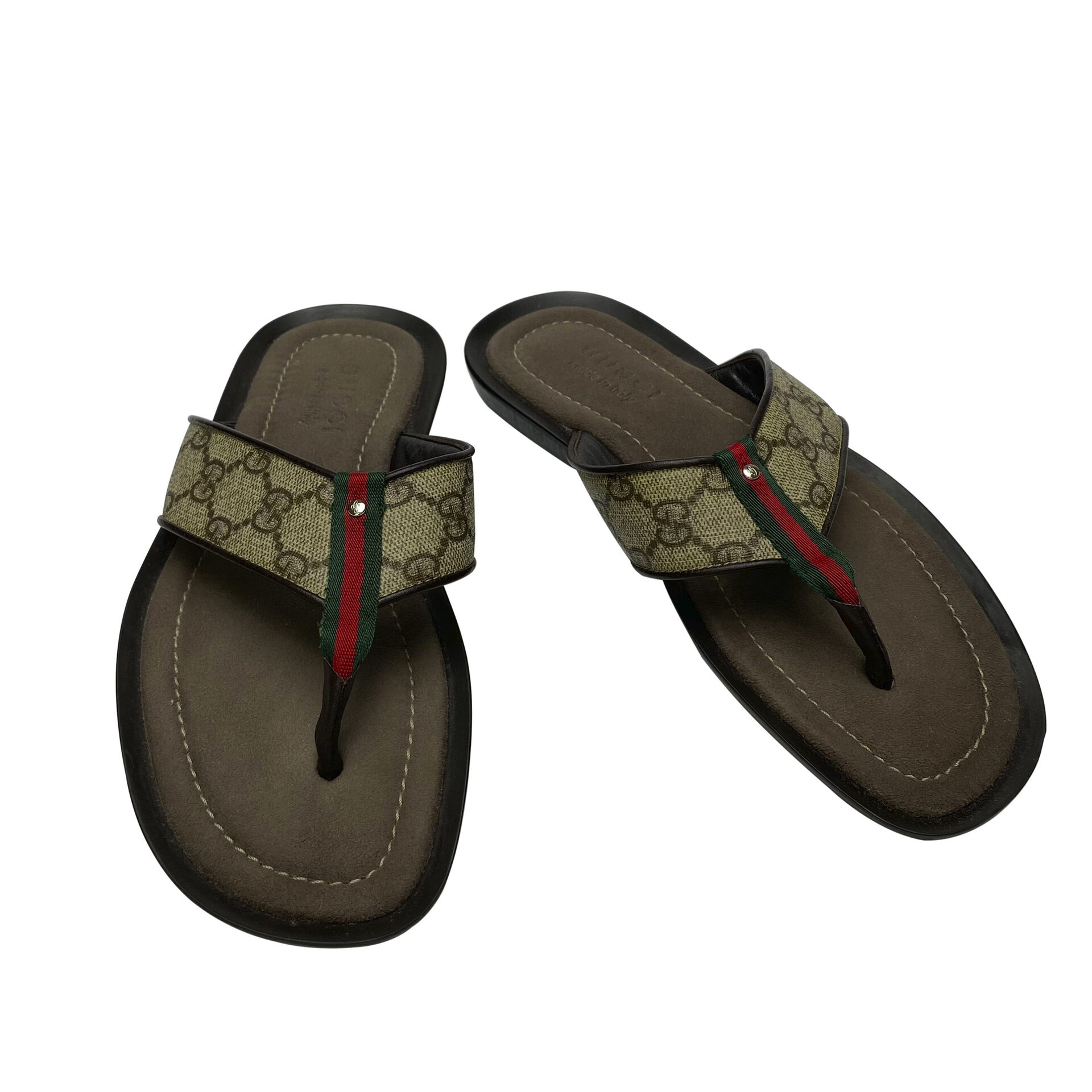 Chinelo Gucci Web Detail Thong Canvas Masculino