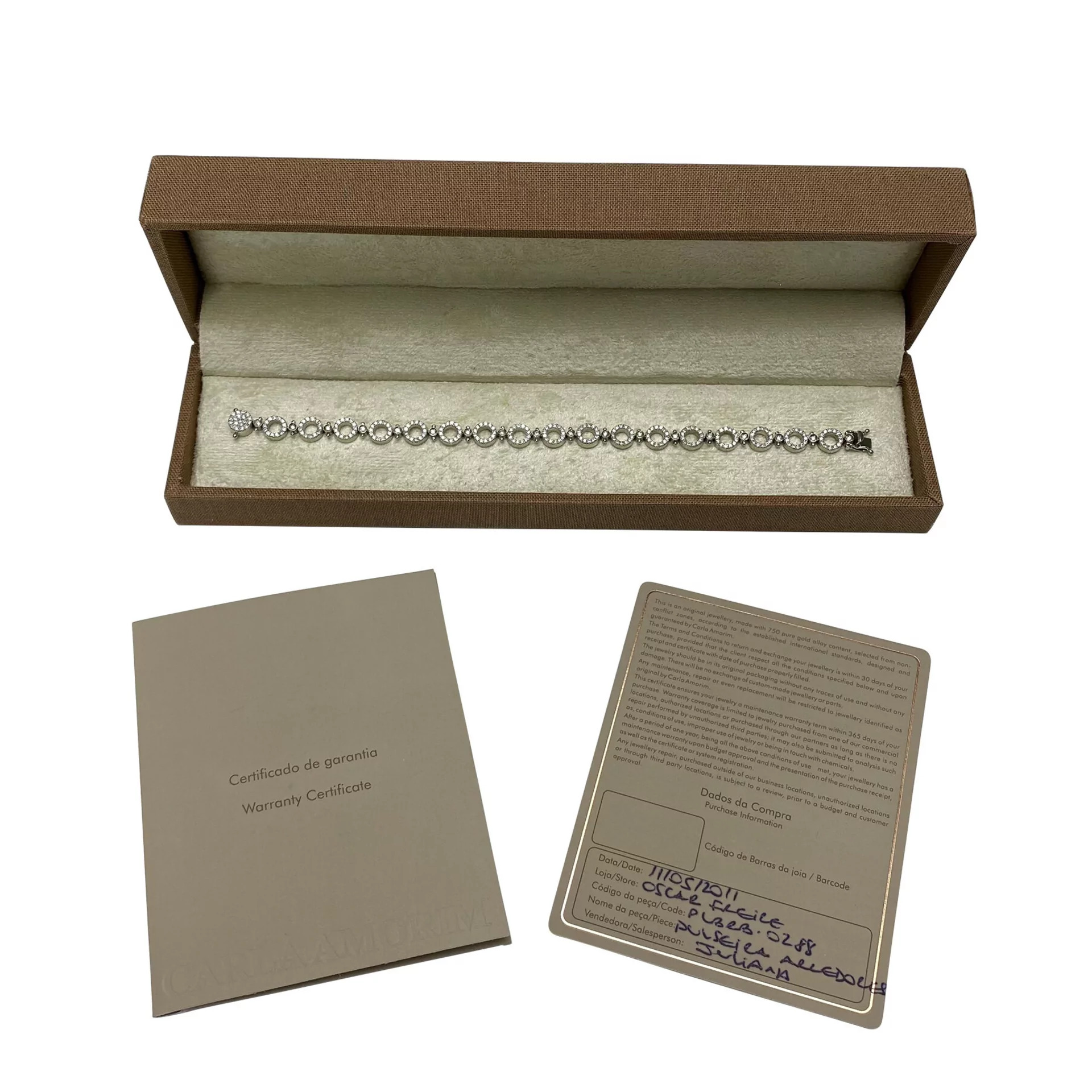 Pulseira Carla Amorim Arredores Ouro Branco