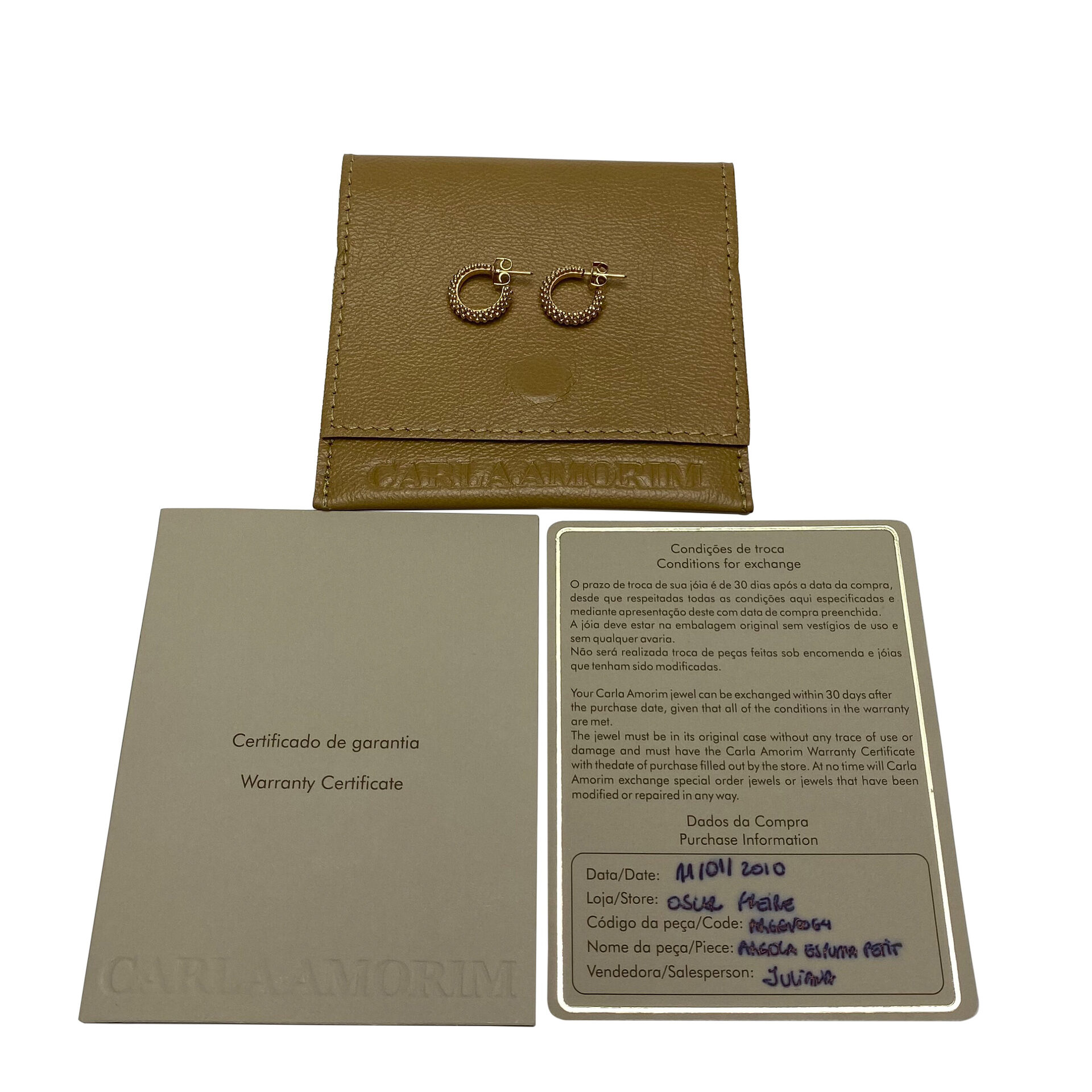 Argola Carla Amorim Espuma Coleção Sagrado Petit