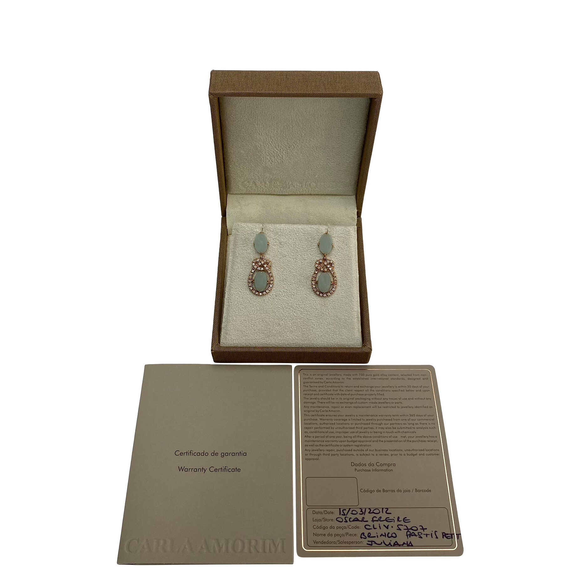 Par de Brincos Carla Amorim Pastis Petit