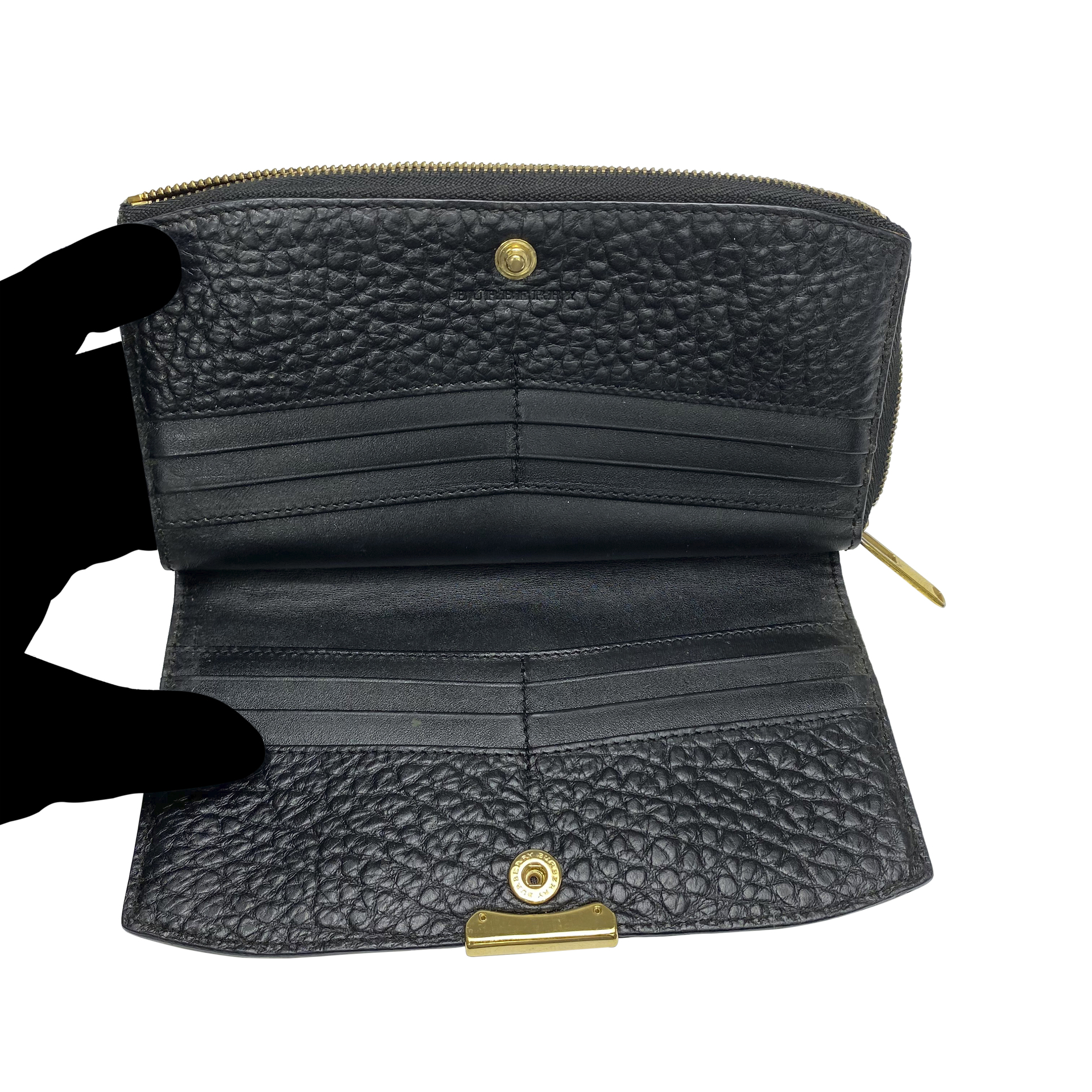 Carteira Burberry Couro Preta