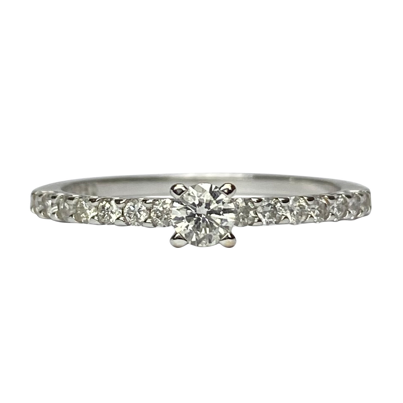 Solitário Vivara Ouro Branco e 34 Pontos de Diamantes