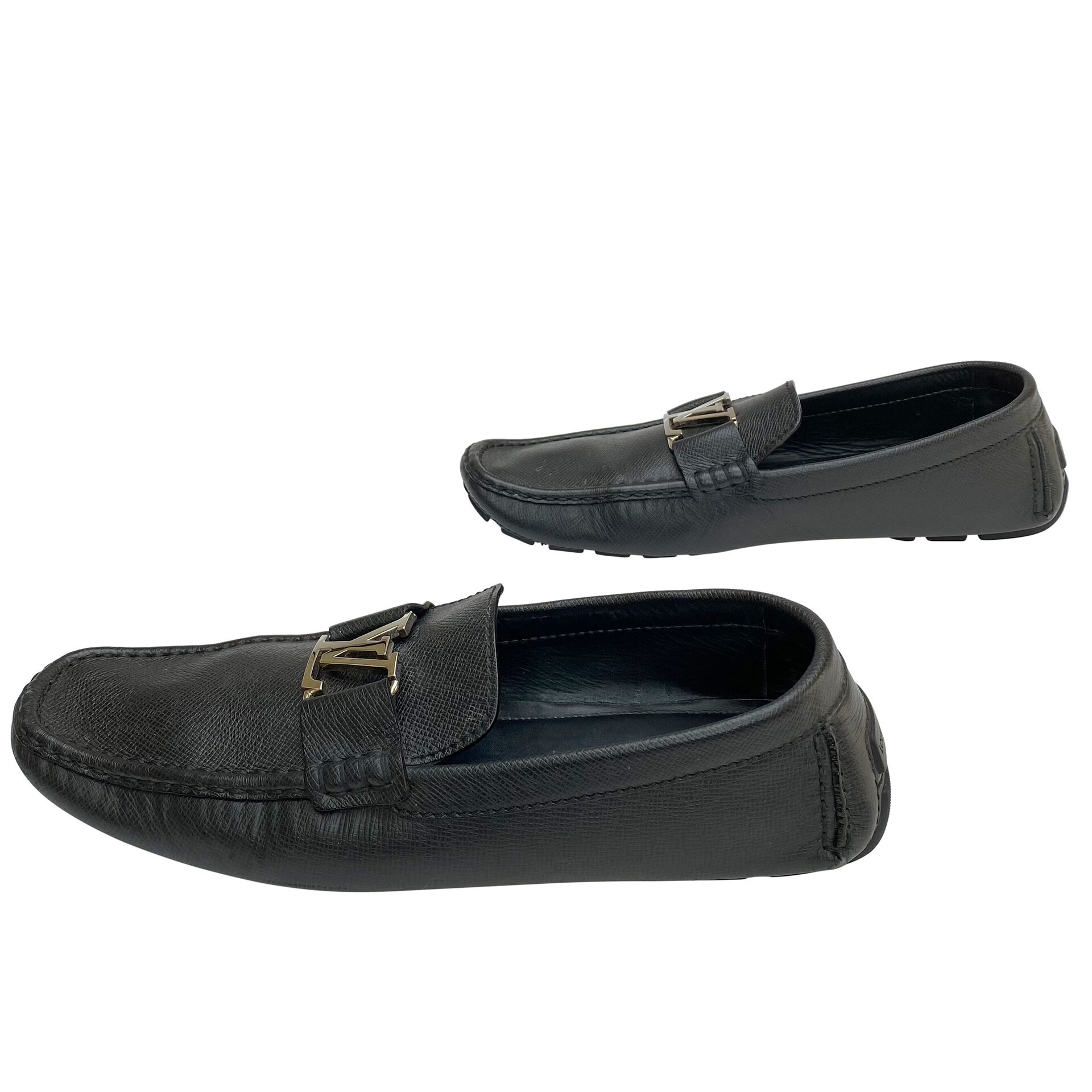 Mocassim Louis Vuitton Couro Preto