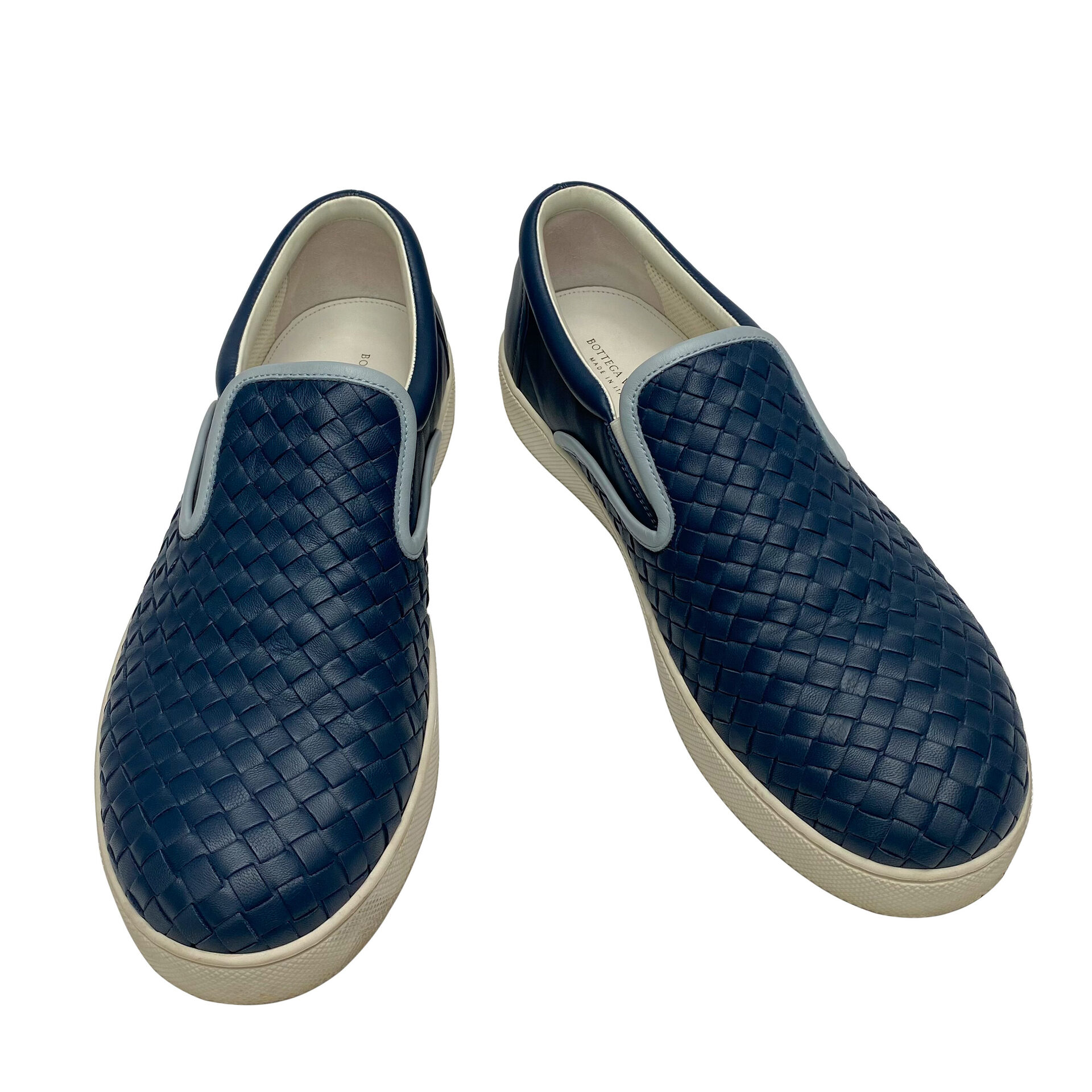 Tênis Bottega Veneta Intrecciato Azul Marinho