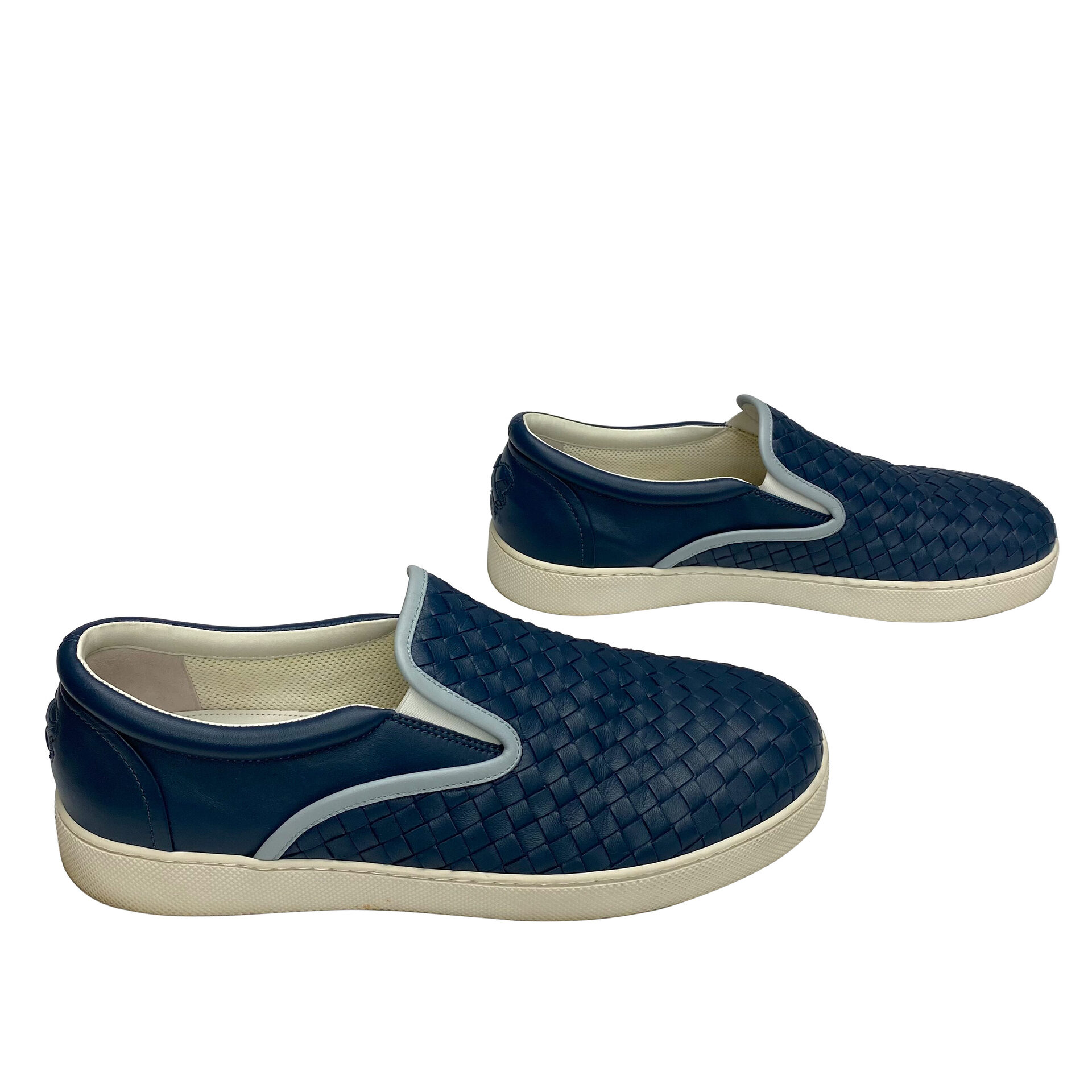 Tênis Bottega Veneta Intrecciato Azul Marinho