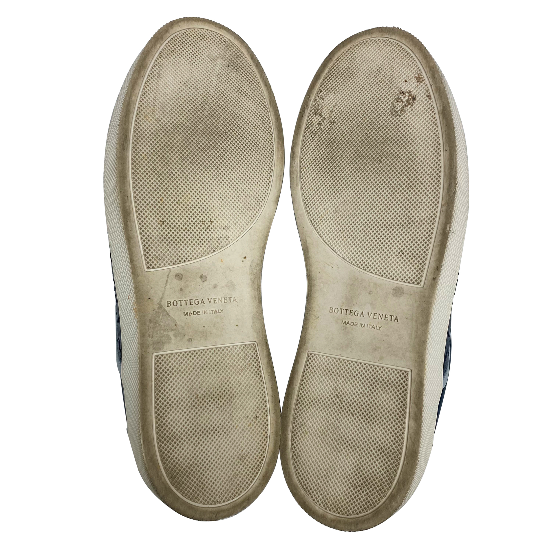 Tênis Bottega Veneta Intrecciato Azul Marinho