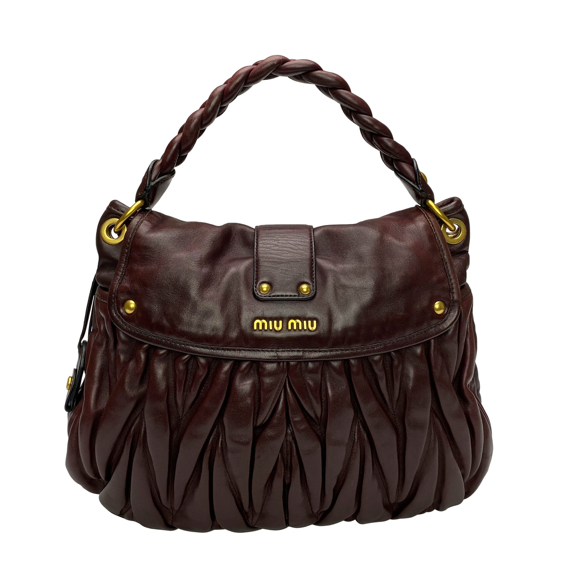 Bolsa Miu Miu Coffer Vinho
