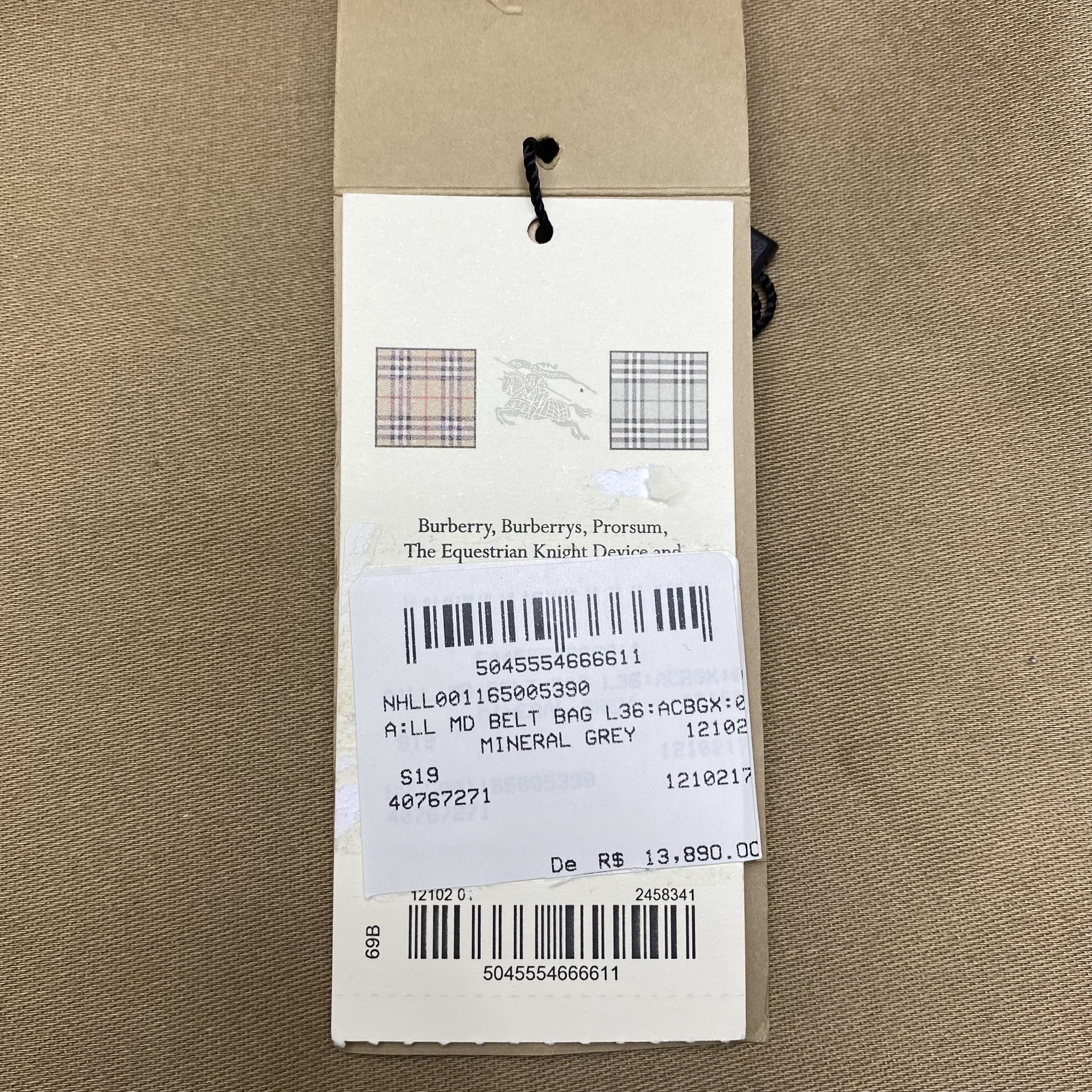 Bolsa Burberry The Medium Couro Cinza