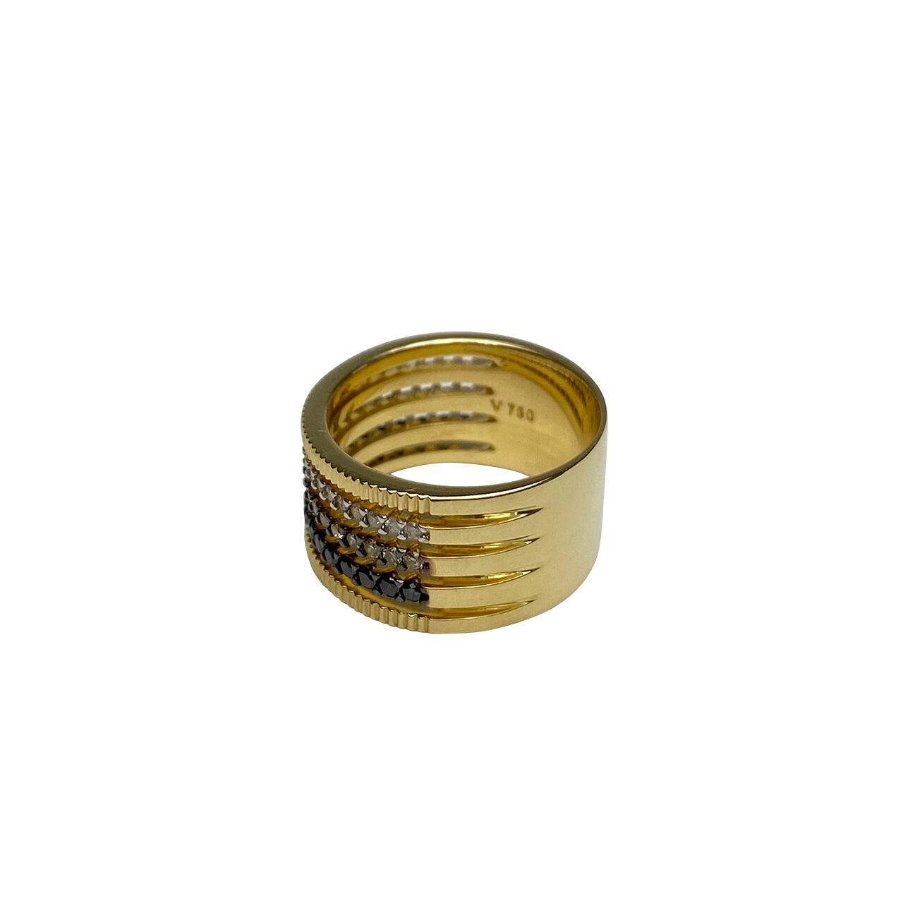 Anel Vivara Ouro Amarelo e Diamantes