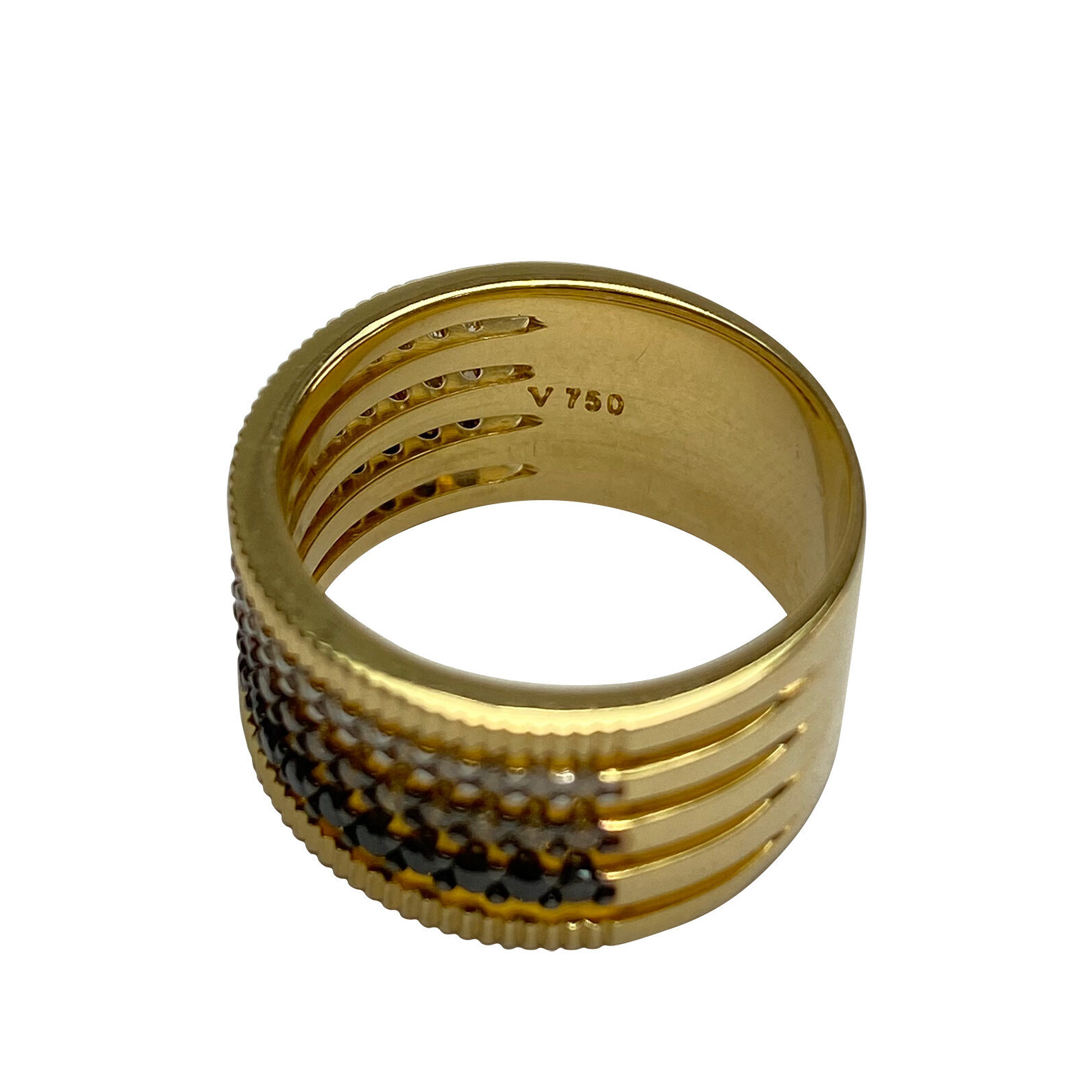 Anel Vivara Ouro Amarelo e Diamantes