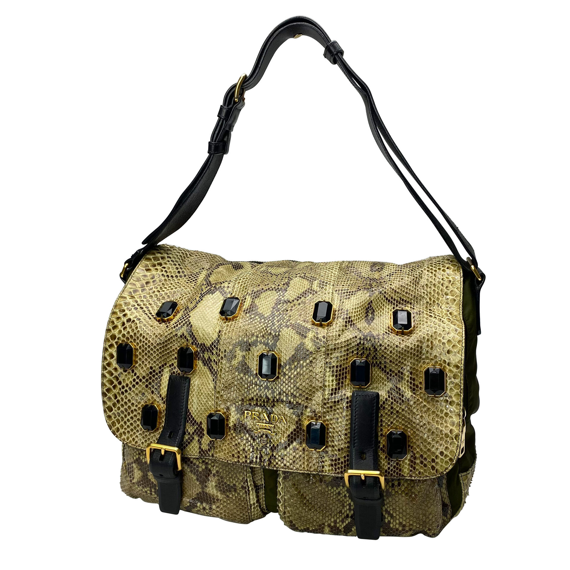 Bolsa Prada Vintage Python Jeweled