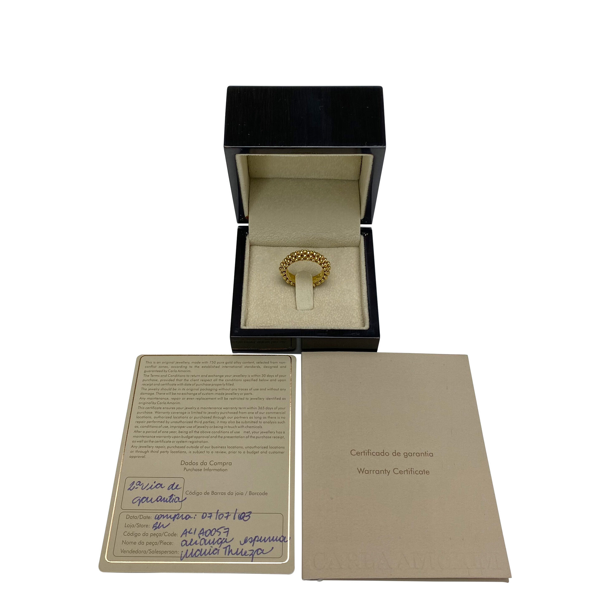 Aliança Carla Amorim Espuma do Mar Grossa