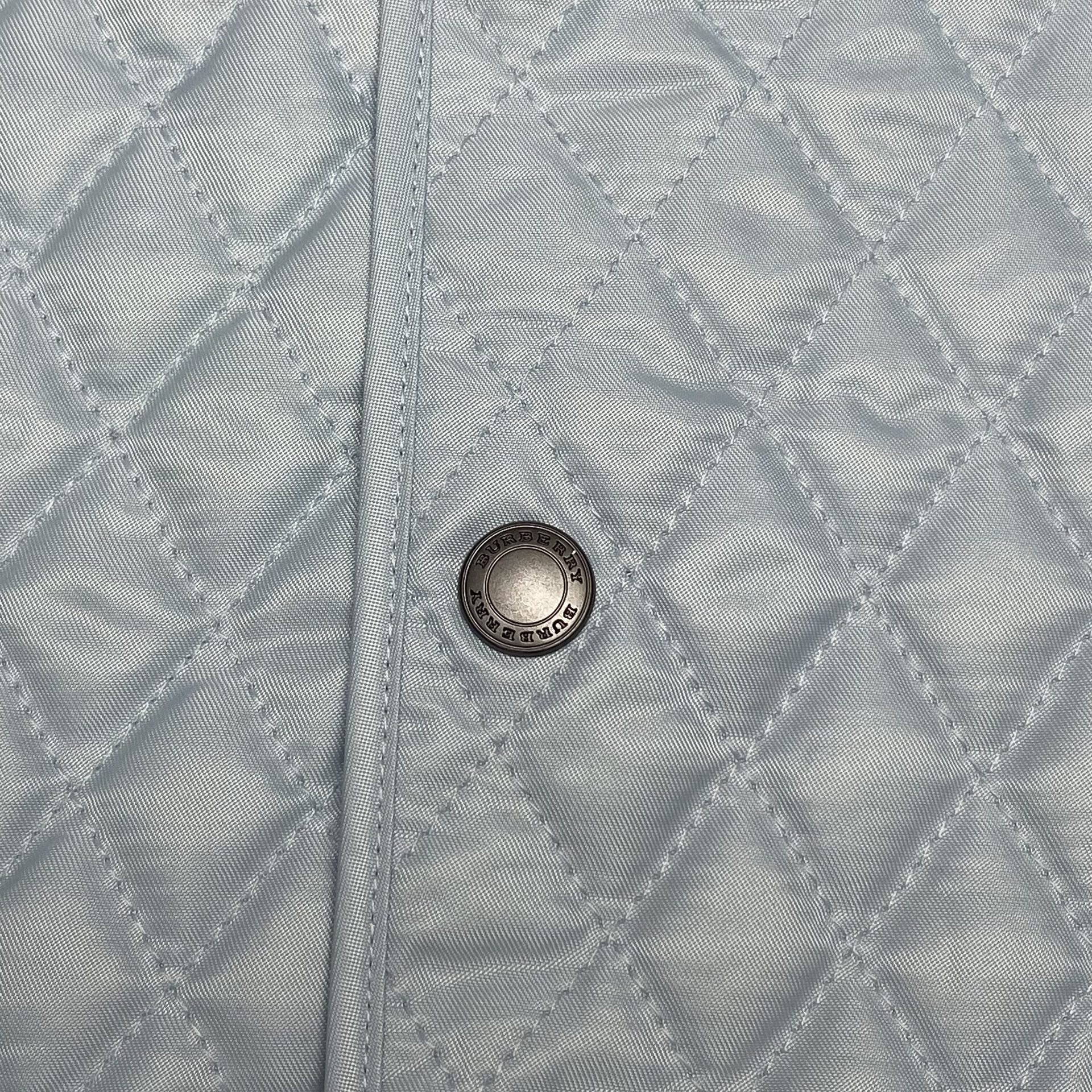 Casaco Burberry Infantil Matelassê Azul