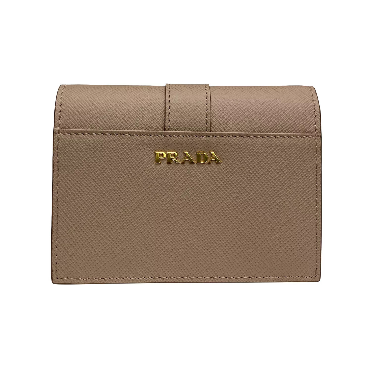Carteira Prada Couro Saffiano Nude