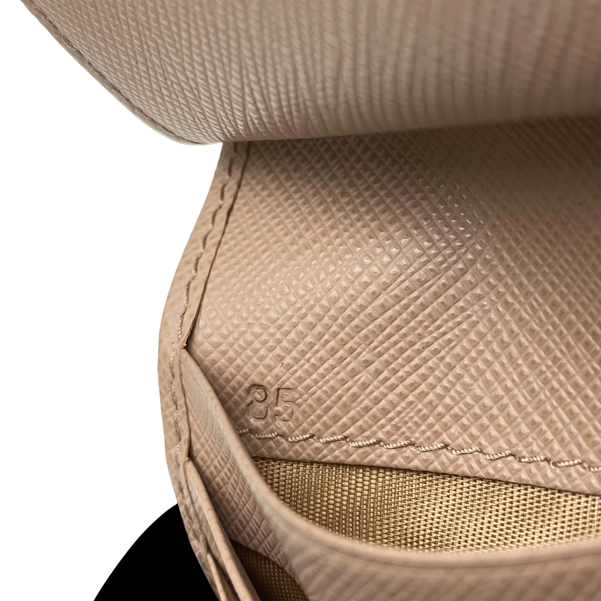 Carteira Prada Couro Saffiano Nude