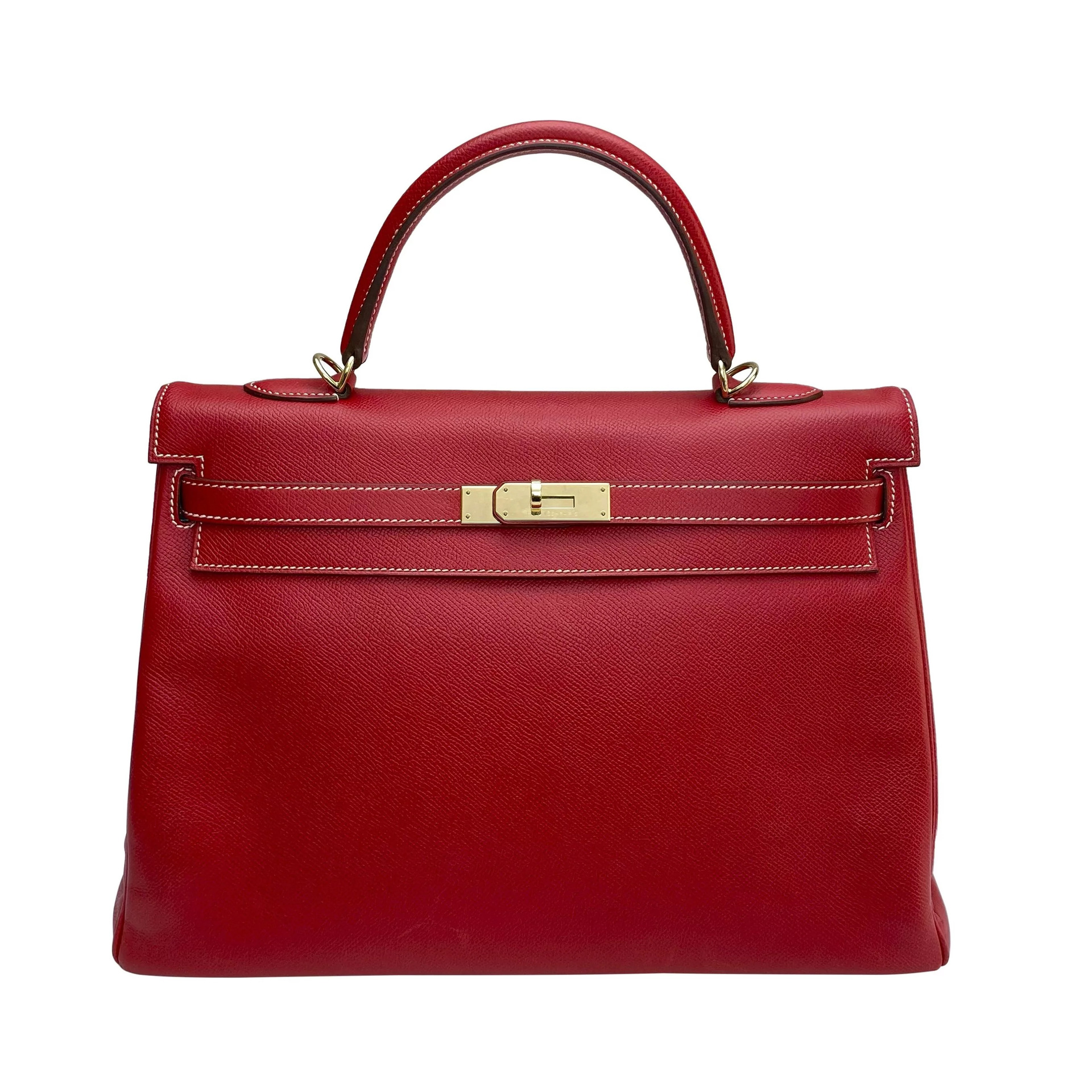 Bolsa Hermès Kelly 35 Couro Vermelho