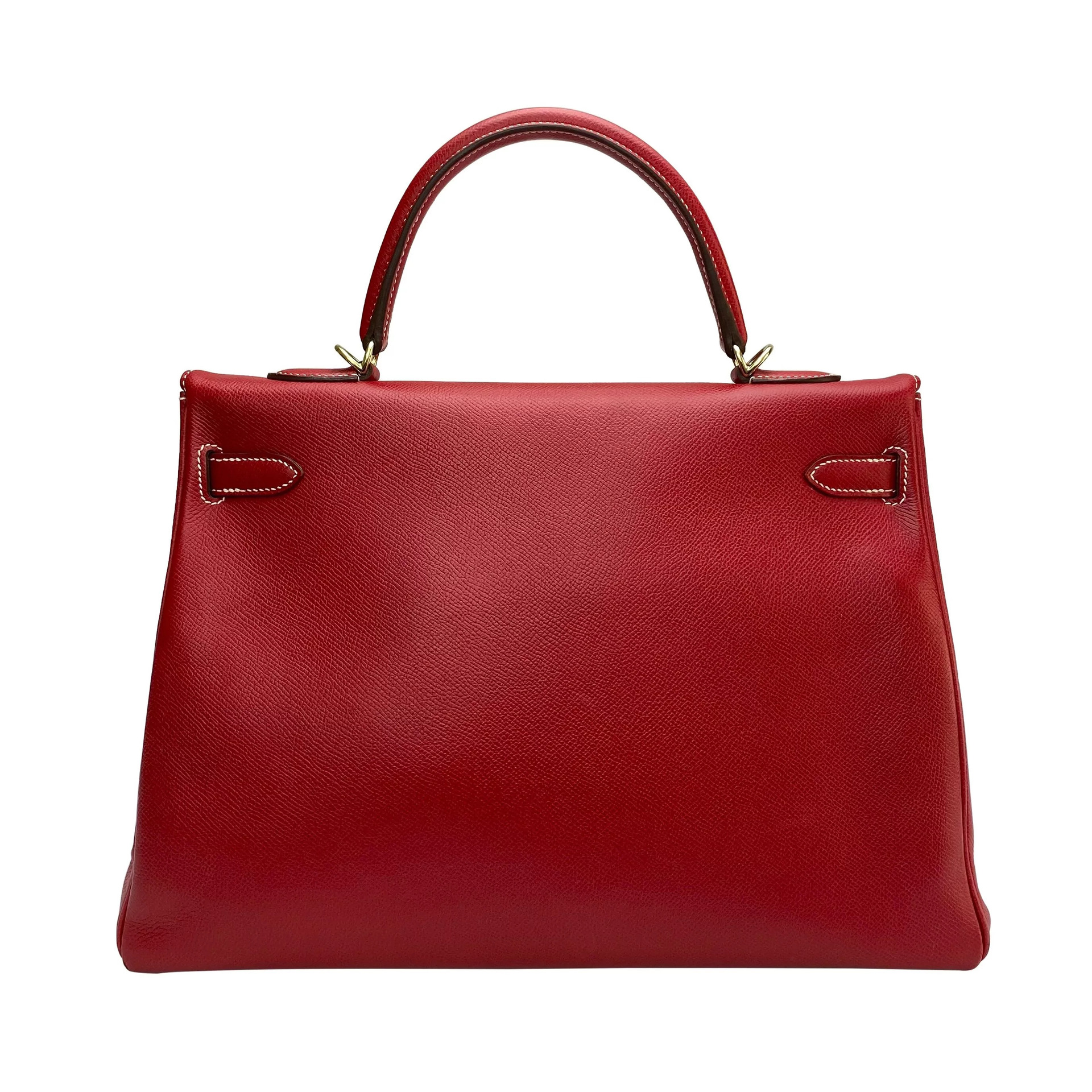 Bolsa Hermès Kelly 35 Couro Vermelho