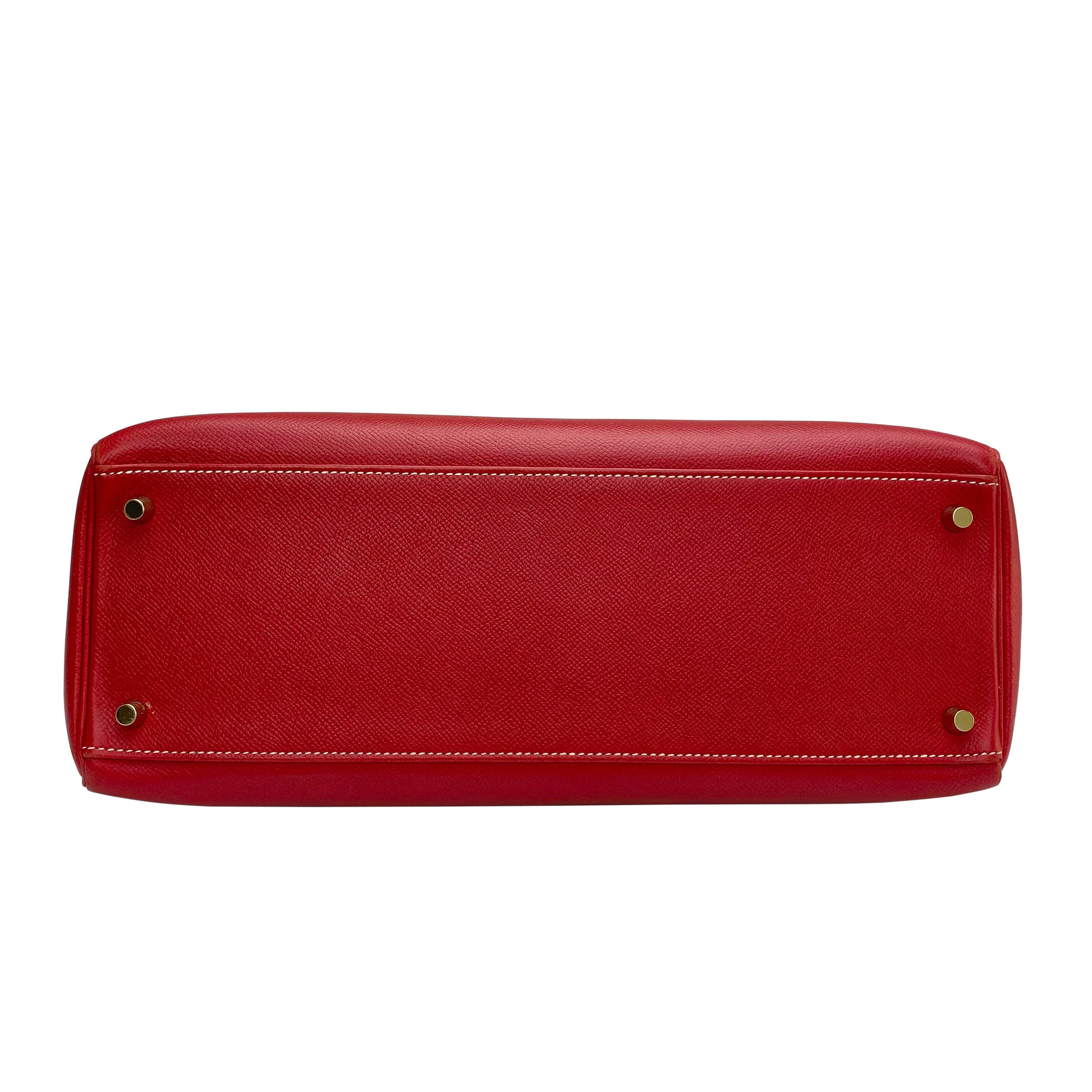 Bolsa Hermès Kelly 35 Couro Vermelho