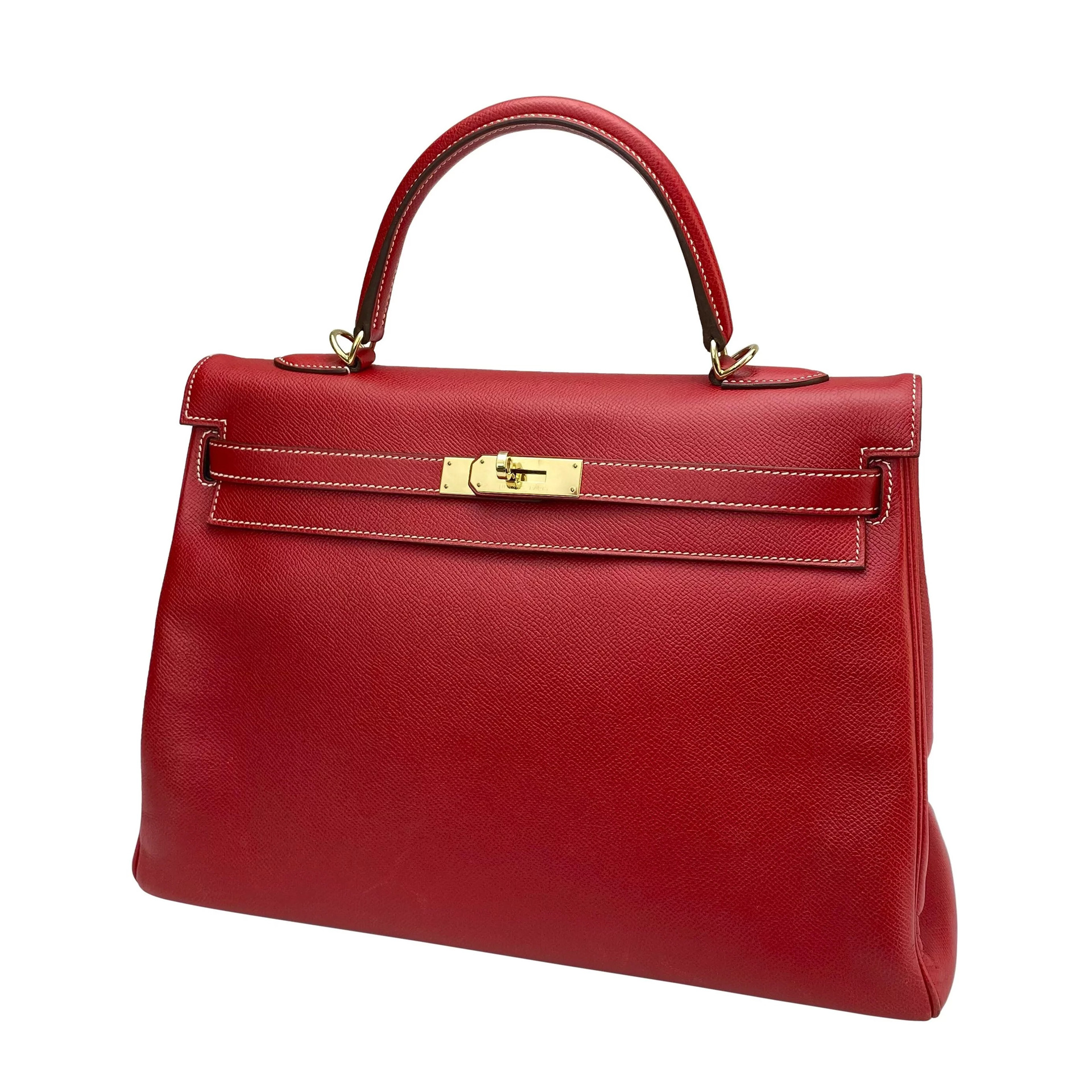 Bolsa Hermès Kelly 35 Couro Vermelho