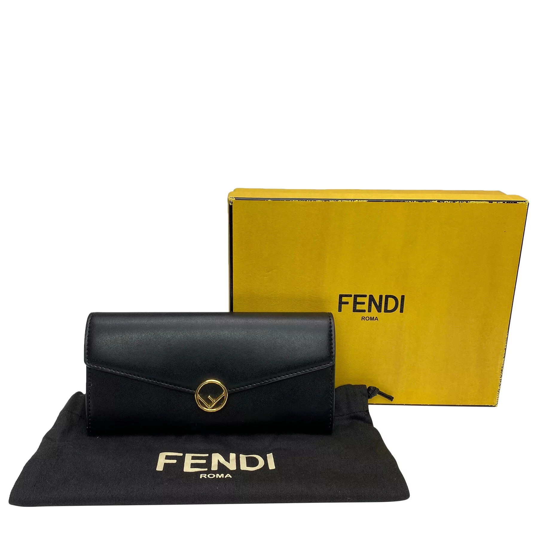 Carteira Fendi Couro Preto