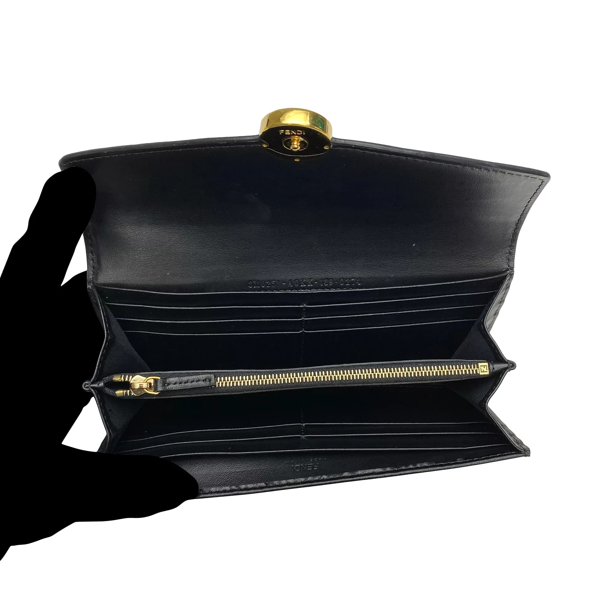 Carteira Fendi Couro Preto