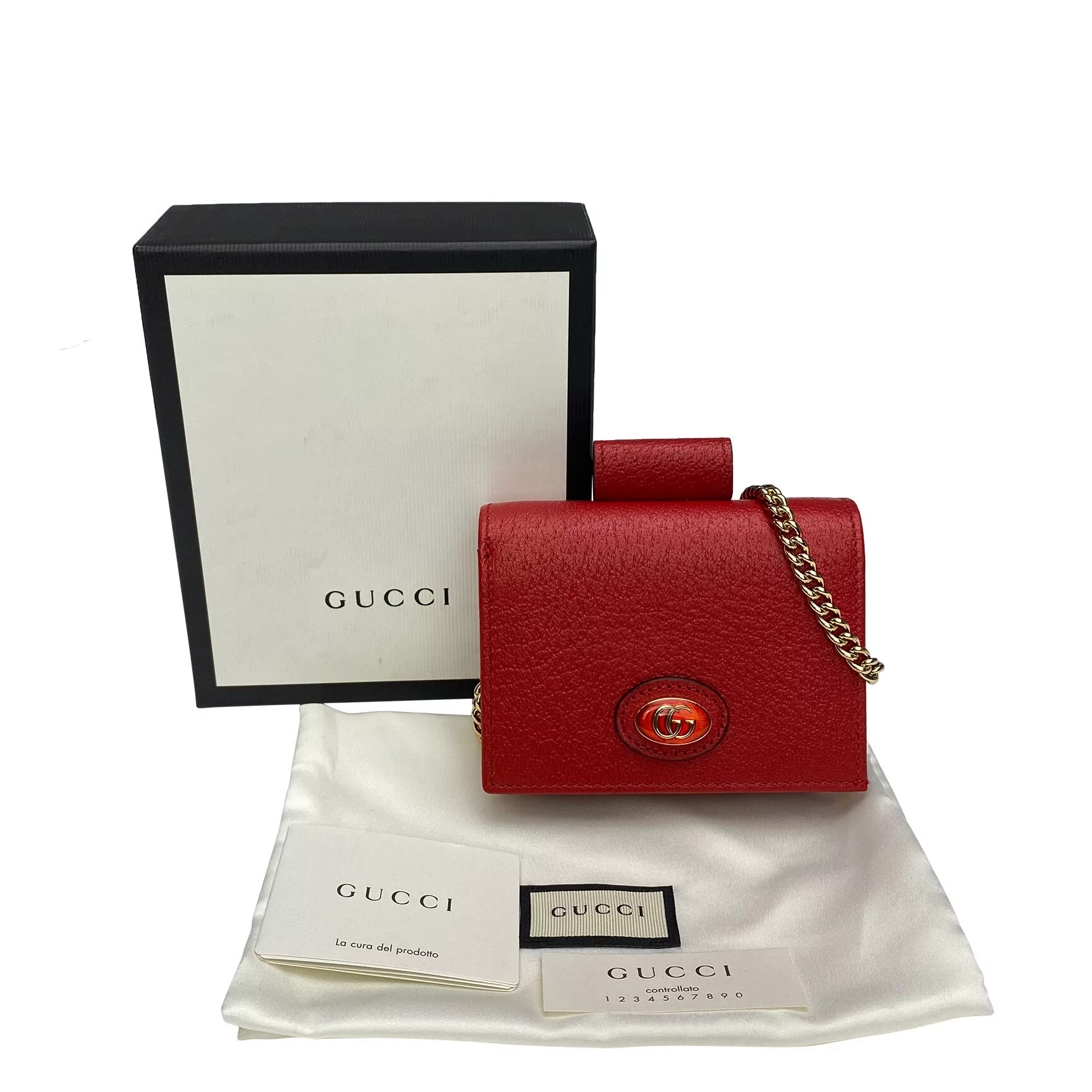 Carteira Gucci Couro Vermelha
