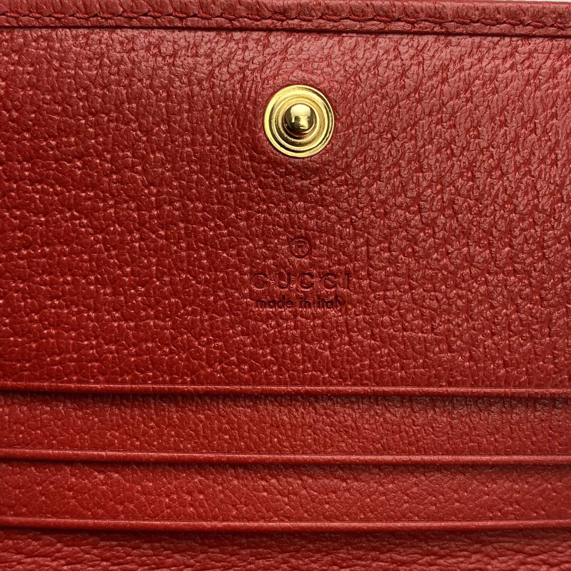 Carteira Gucci Couro Vermelha