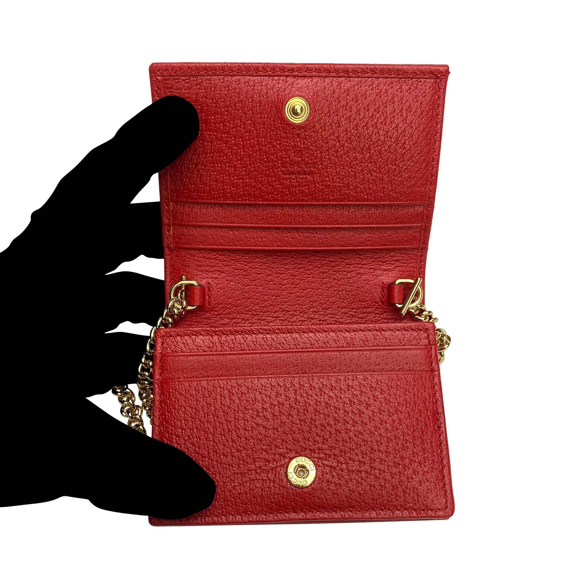 Carteira Gucci Couro Vermelha