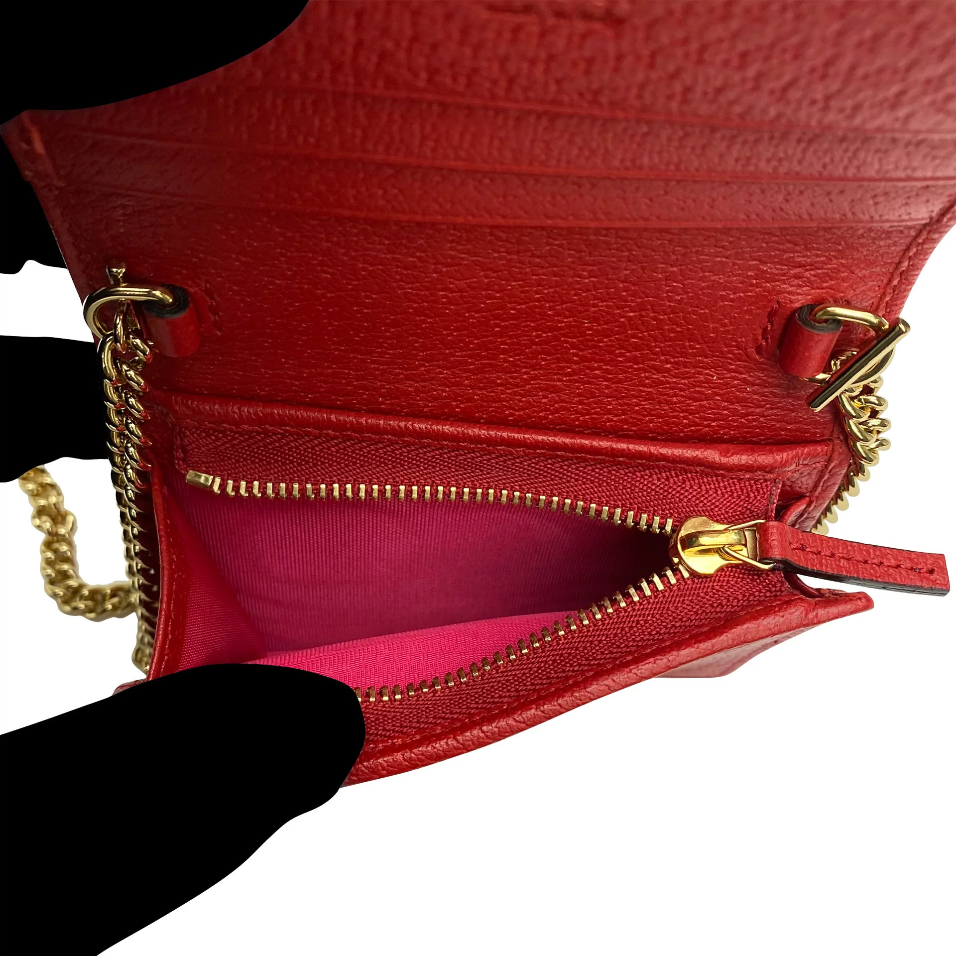 Carteira Gucci Couro Vermelha