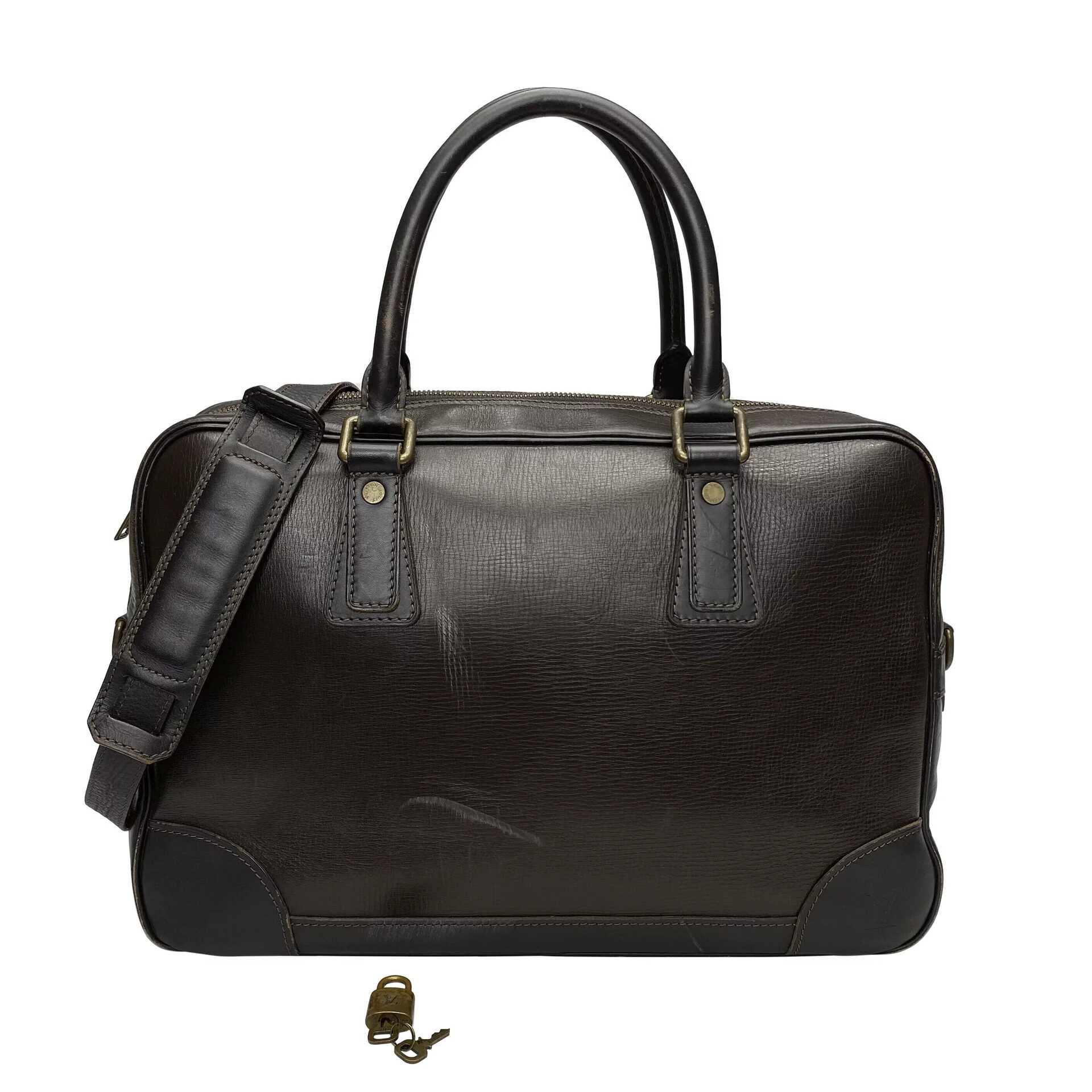 Pasta Louis Vuitton Utah Acoma Couro Marrom