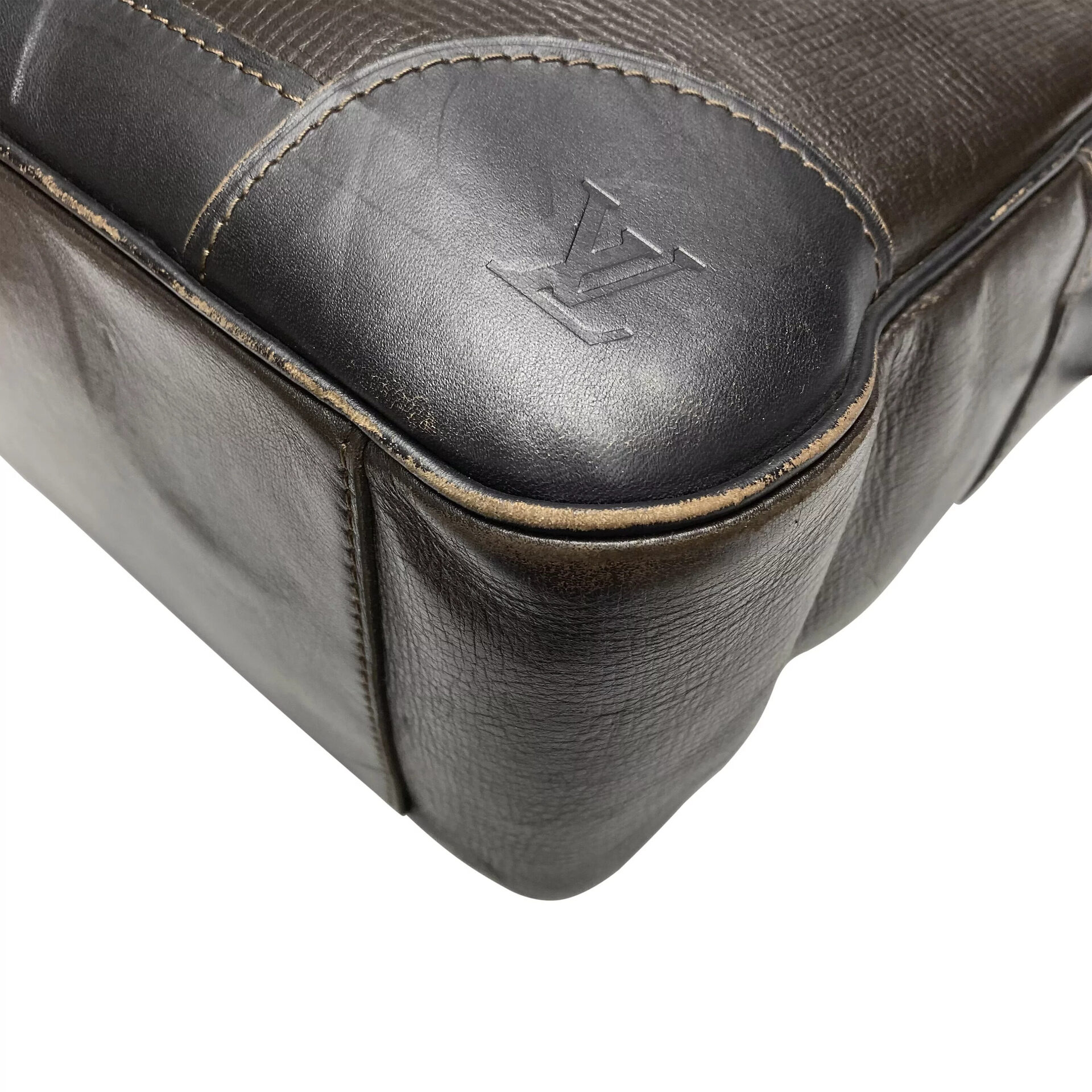 Pasta Louis Vuitton Utah Acoma Couro Marrom