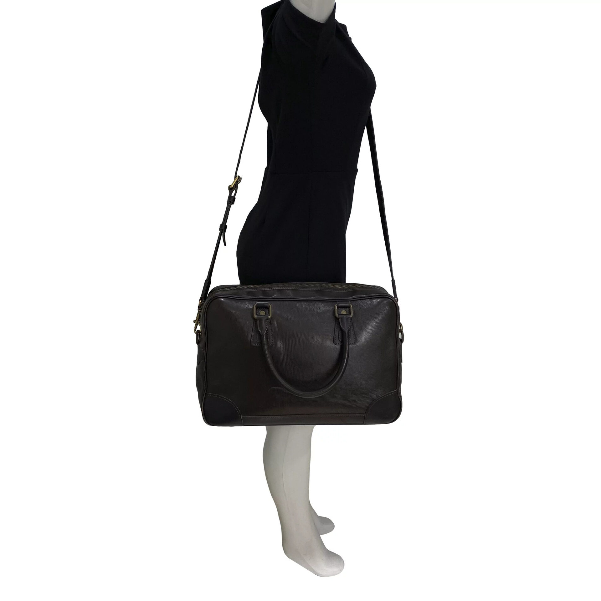 Pasta Louis Vuitton Utah Acoma Couro Marrom