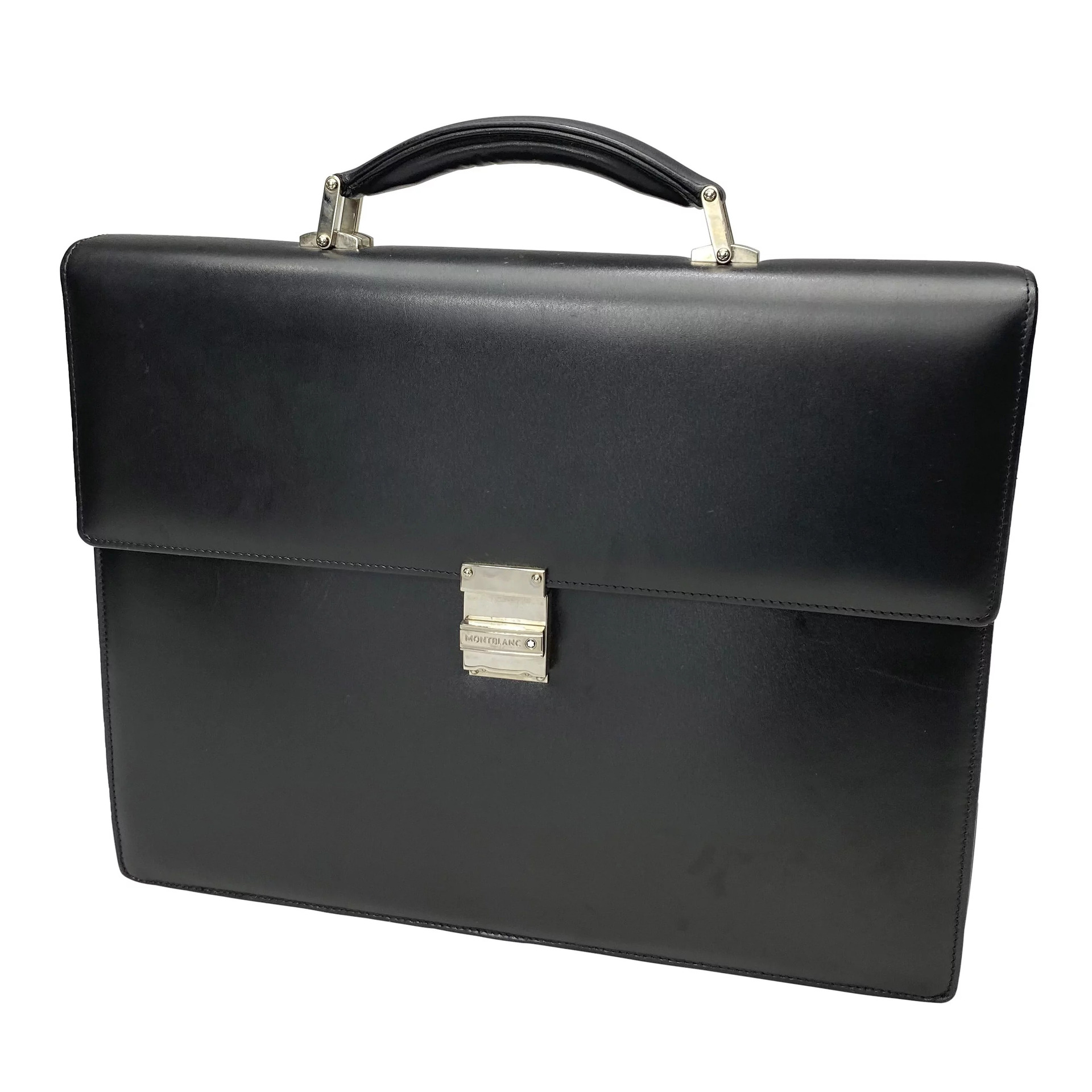 Pasta Executiva Montblanc Meisterstück Masculina Couro Preto