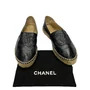 Espadrille Chanel CC Couro Preto