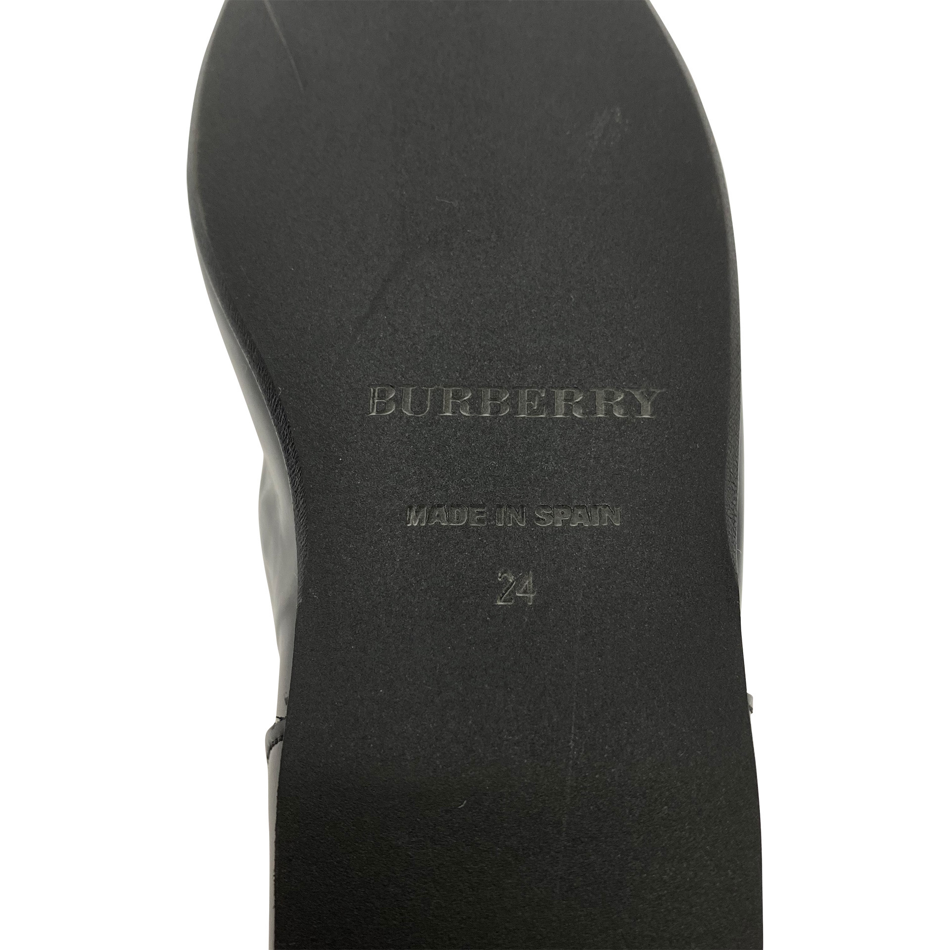 Sapatilha Burberry Infantil Couro Verniz Preto