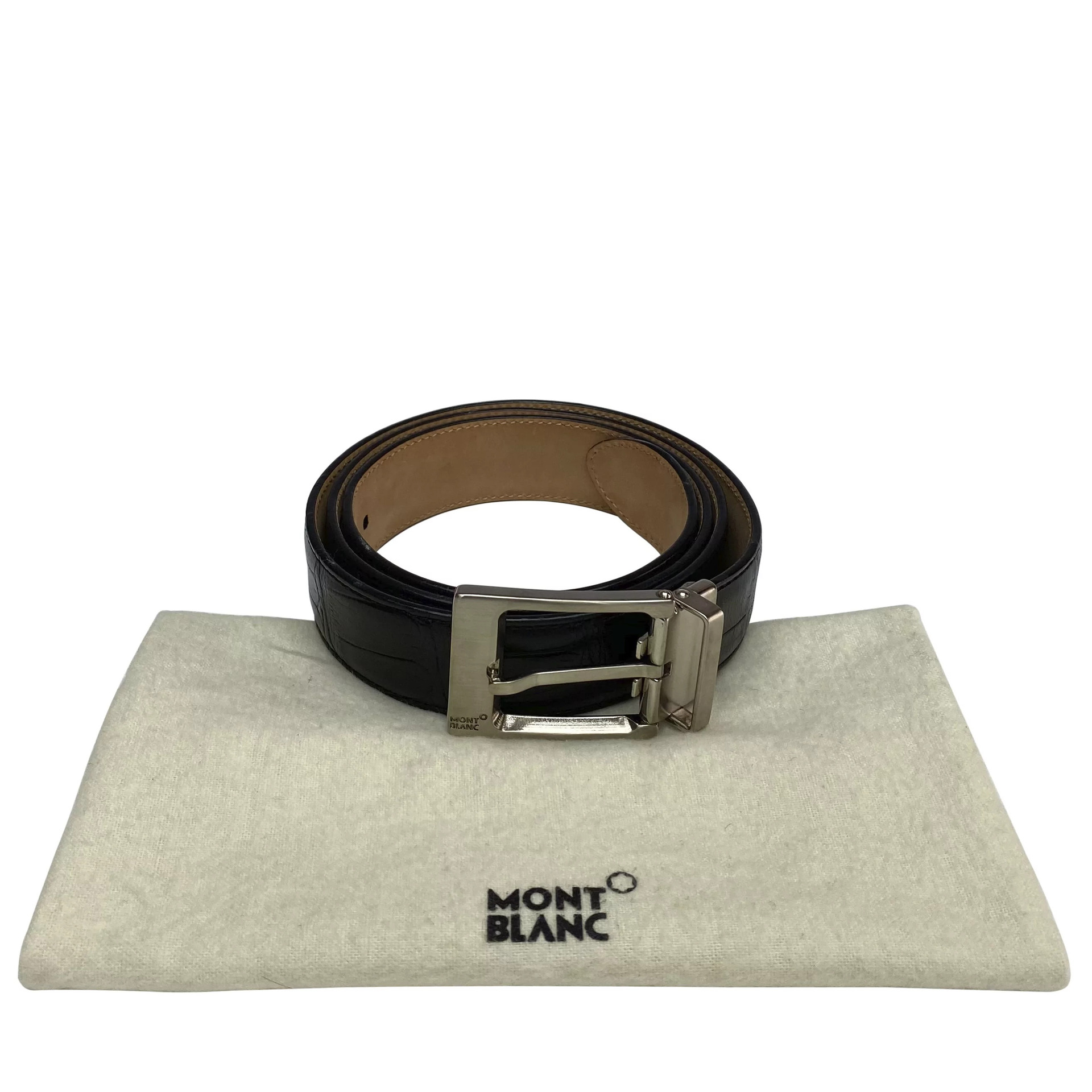 Cinto Montblanc Couro Preto