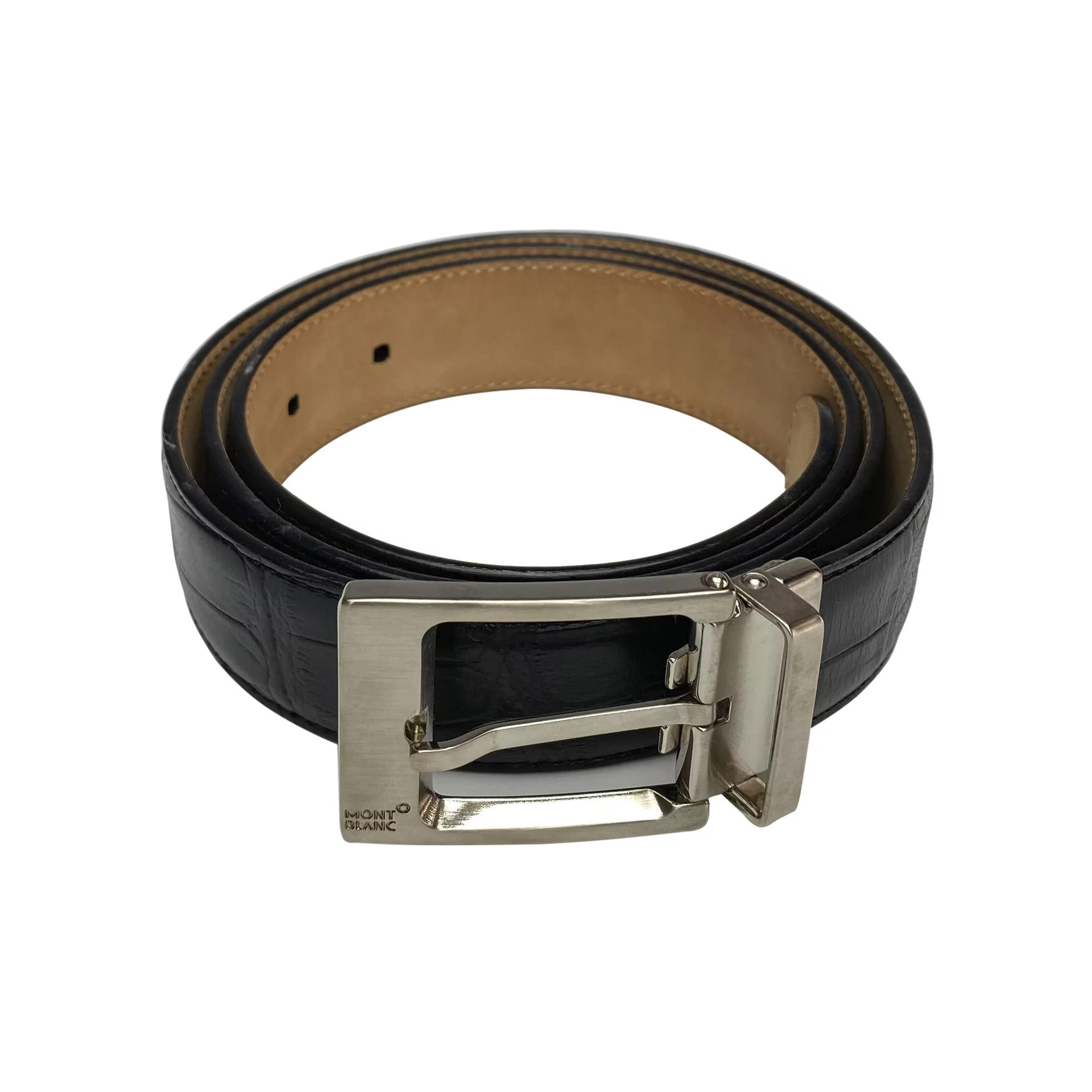 Cinto Montblanc Couro Preto