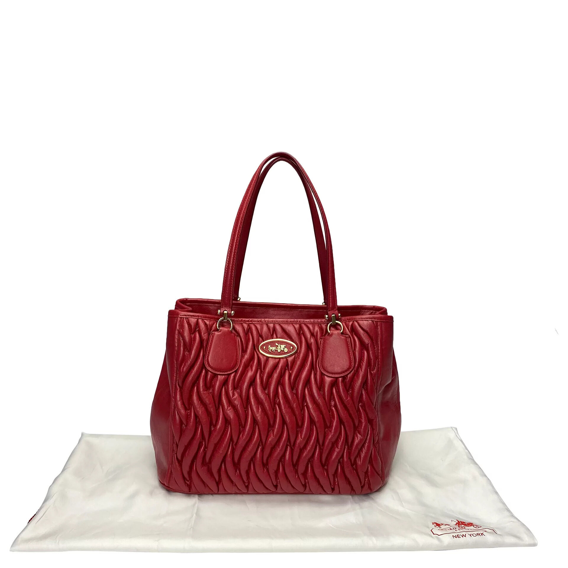 Bolsa Coach Couro Vermelho