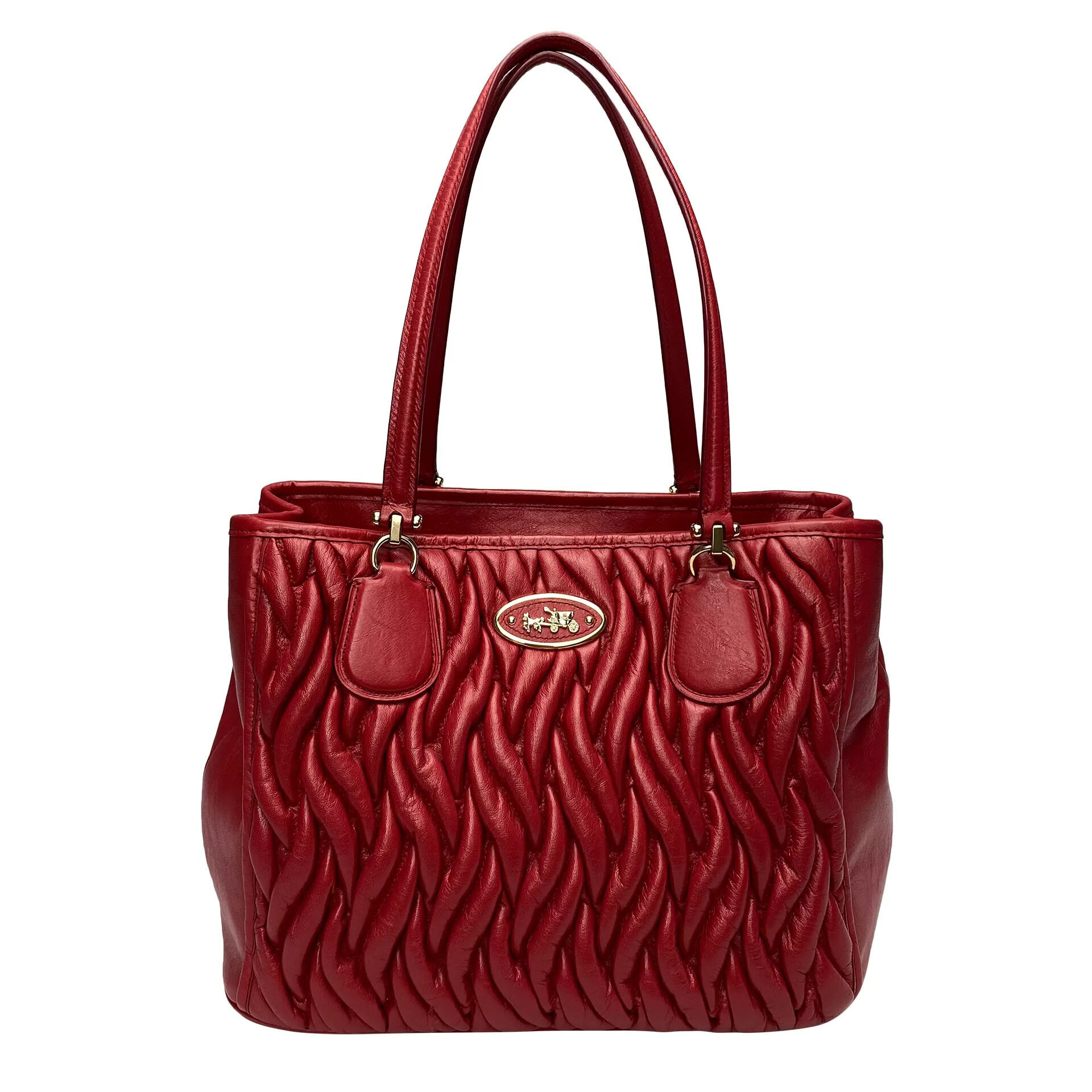 Bolsa Coach Couro Vermelho