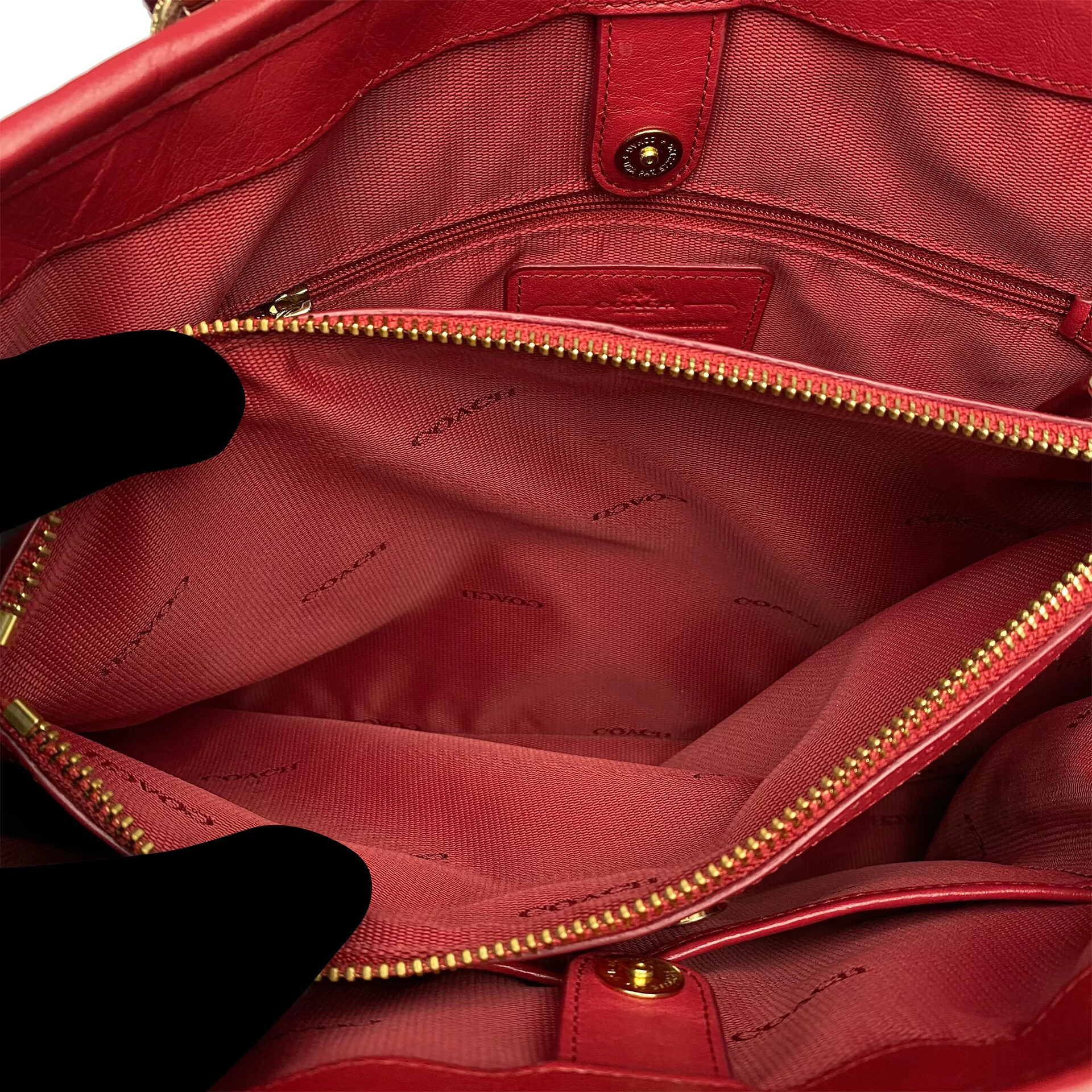 Bolsa Coach Couro Vermelho