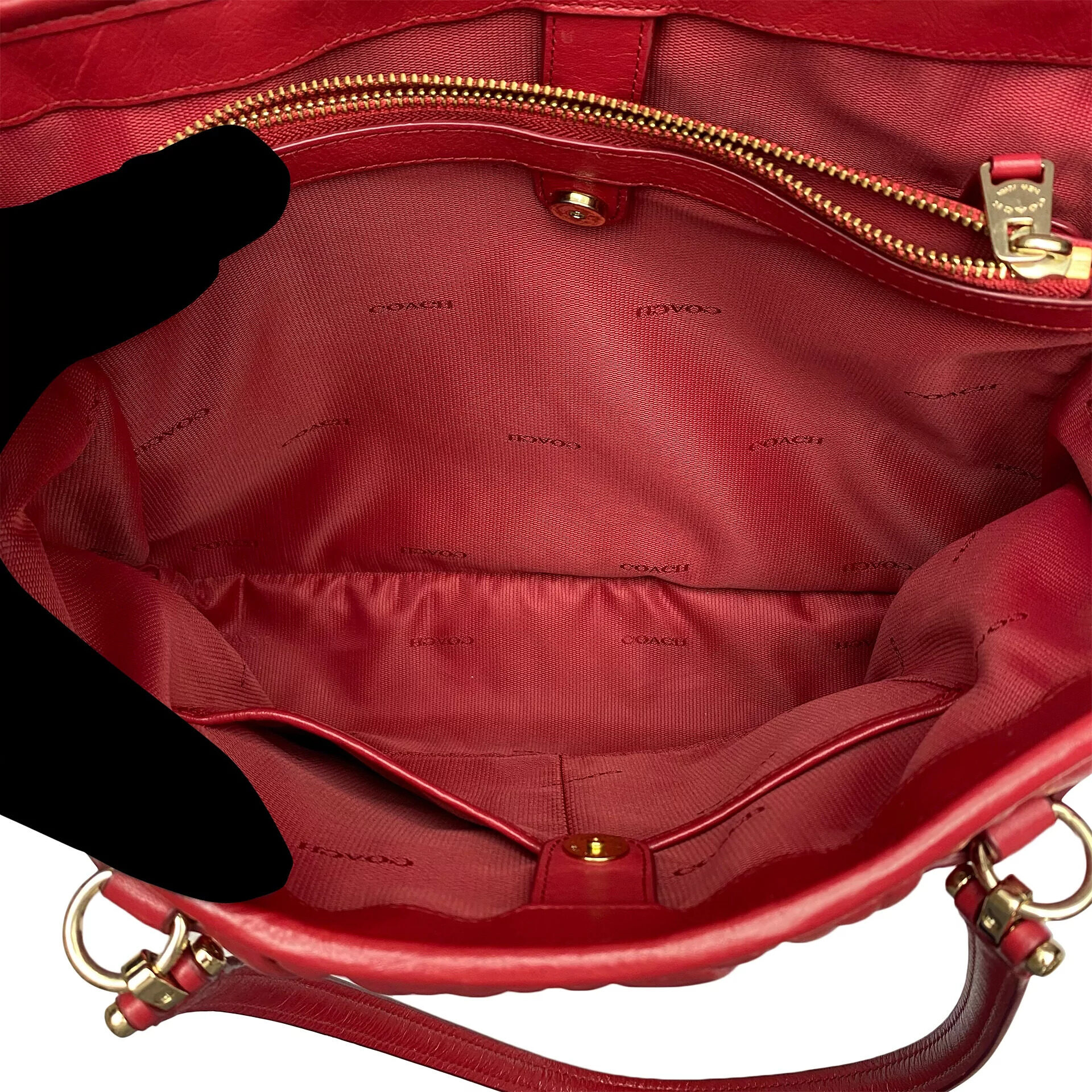 Bolsa Coach Couro Vermelho