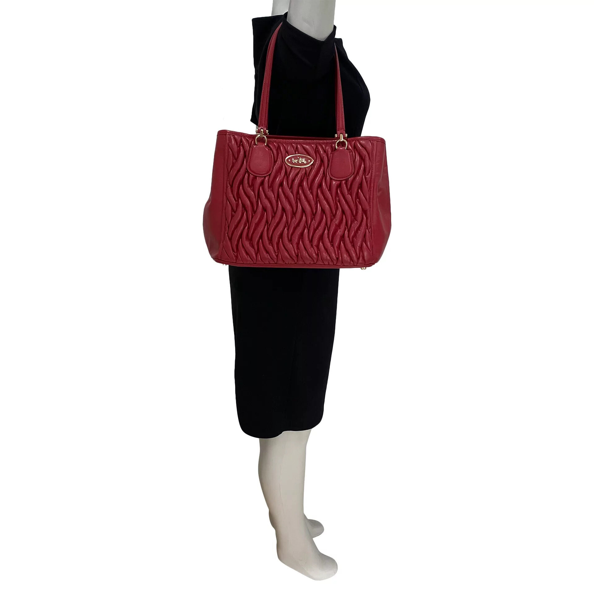 Bolsa Coach Couro Vermelho