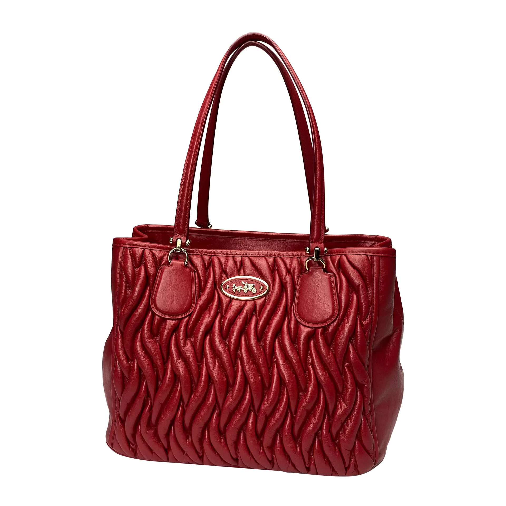 Bolsa Coach Couro Vermelho