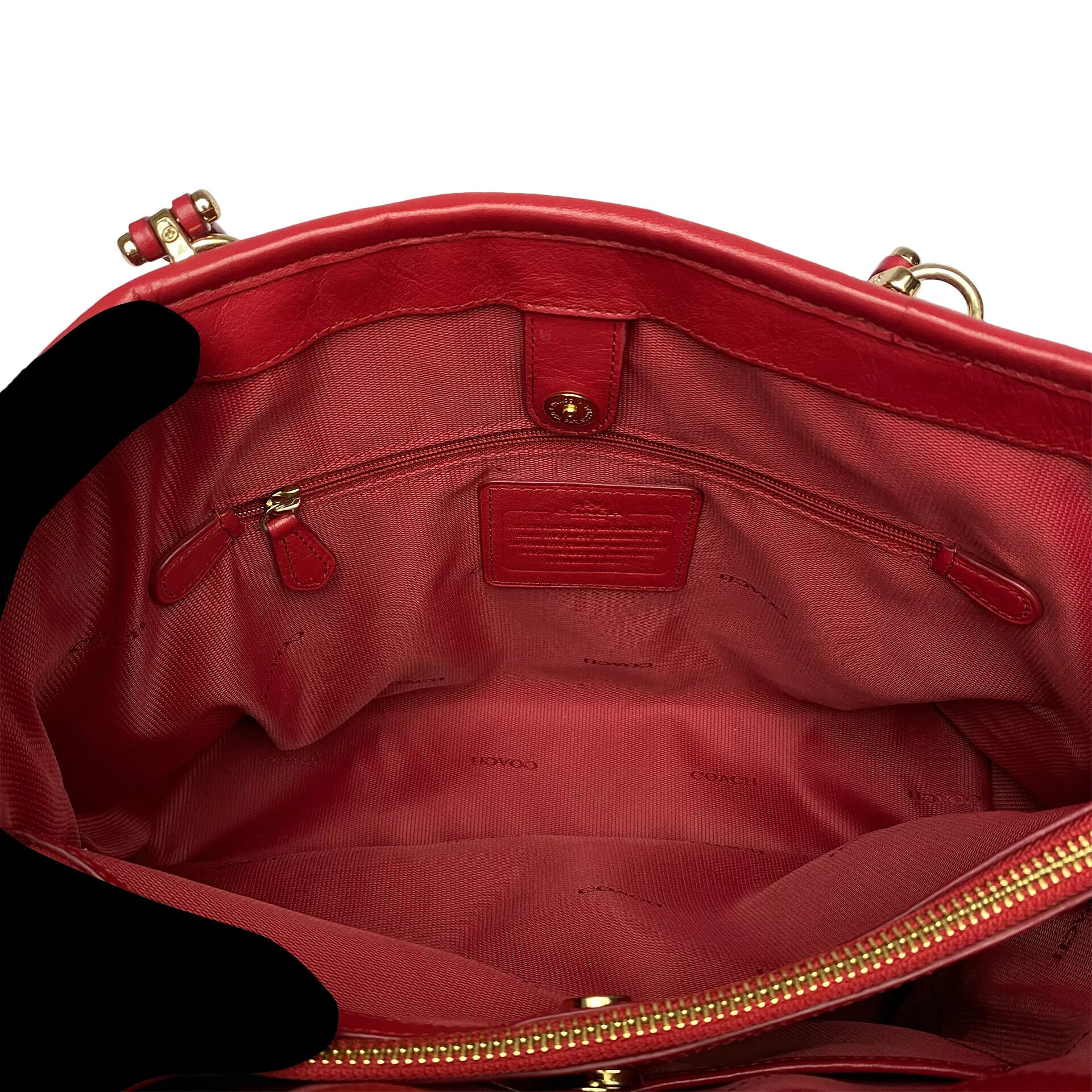 Bolsa Coach Couro Vermelho