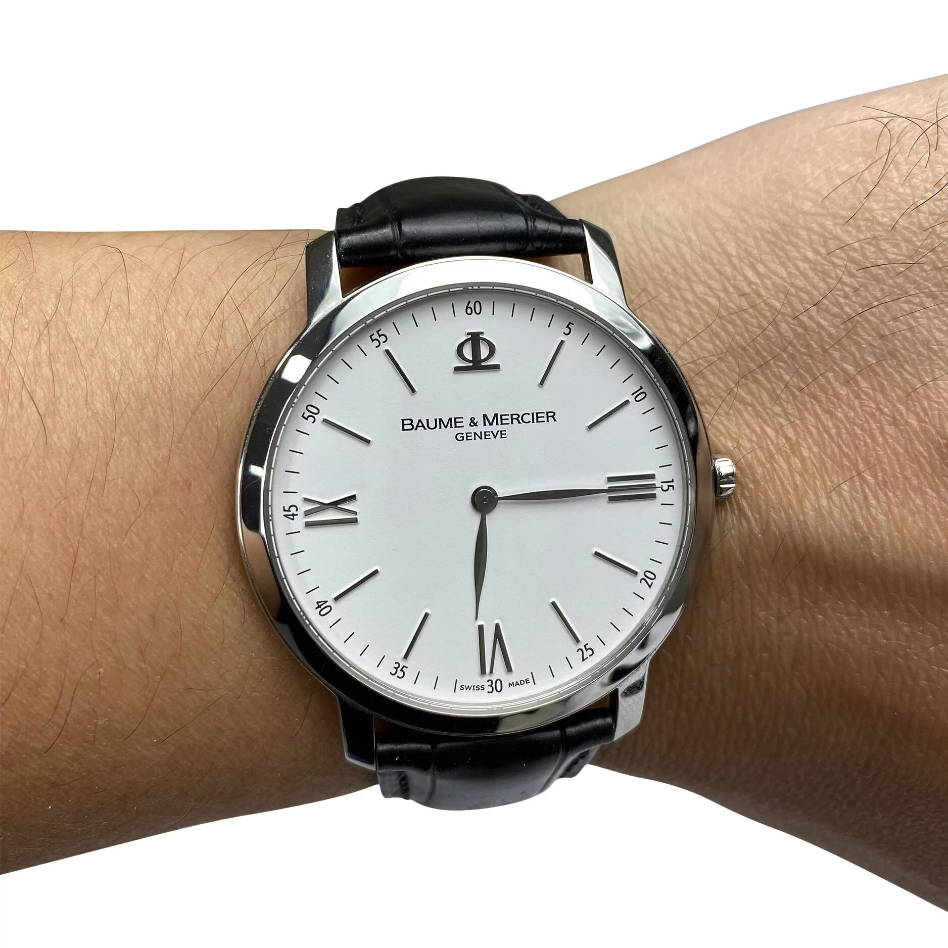 Relógio Baume & Mercier Masculino Couro Preto