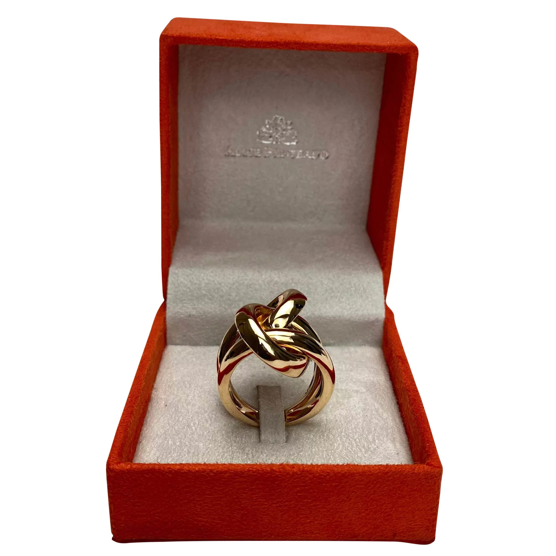 Anel Alice Penteado - Nó Ouro Rose