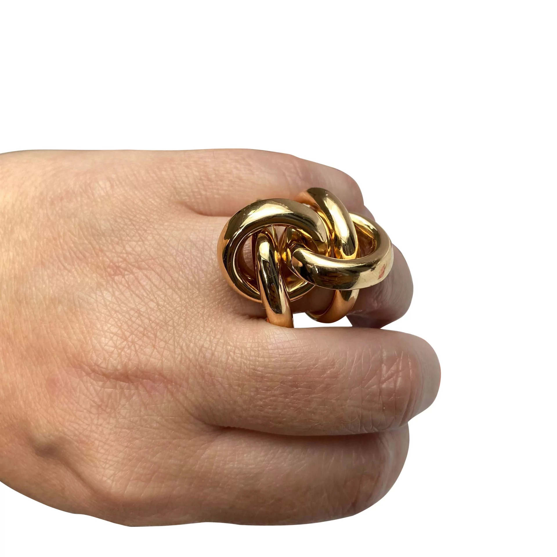 Anel Alice Penteado - Nó Ouro Rose